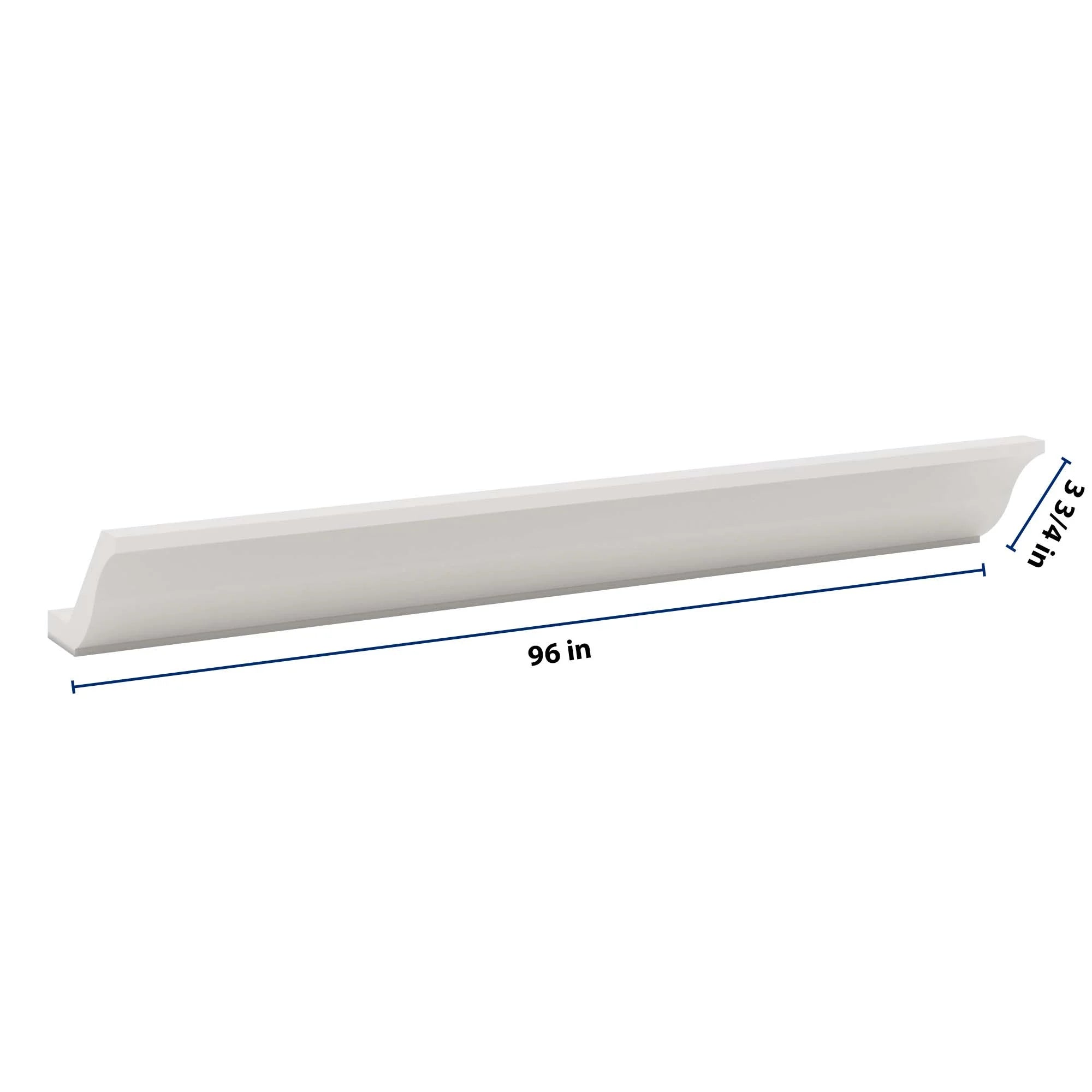 J&K Pure B5 96" W Large Crown Molding with Base
