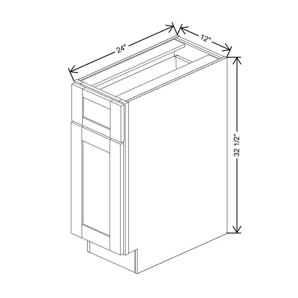 Fabuwood Allure Galaxy Frost 12" W x 32 1/2" H x 24" D ADA Single Door Base Cabinet