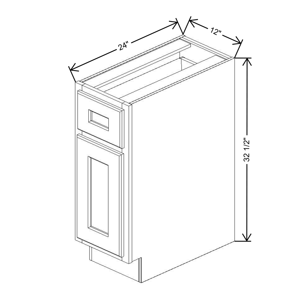 Fabuwood Quest Metro Frost Base Single Door/Drawer