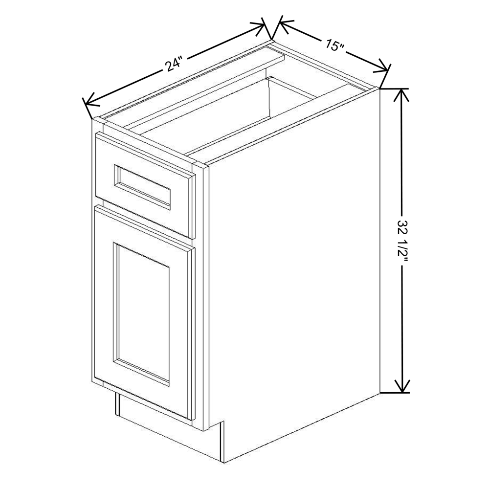 Fabuwood Quest Metro Frost Base Single Door/Drawer