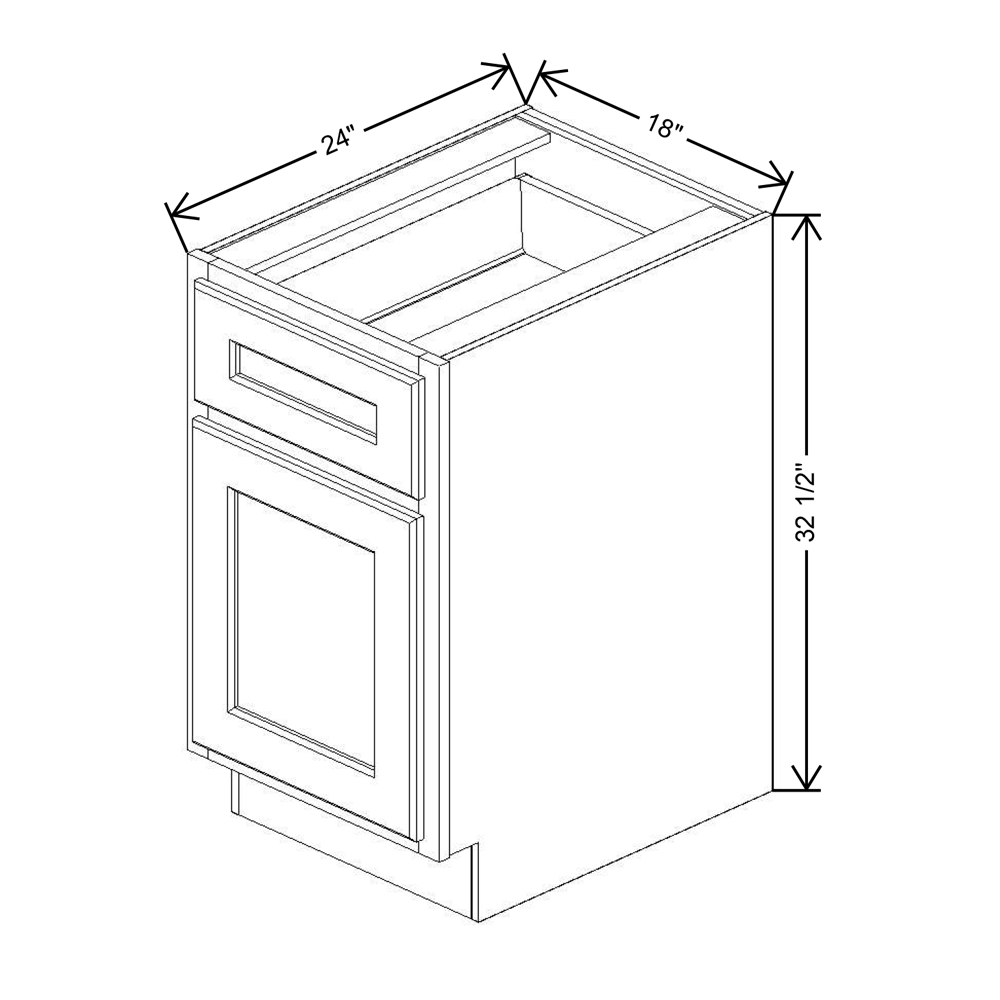 Fabuwood Quest Metro Frost Base Single Door/Drawer