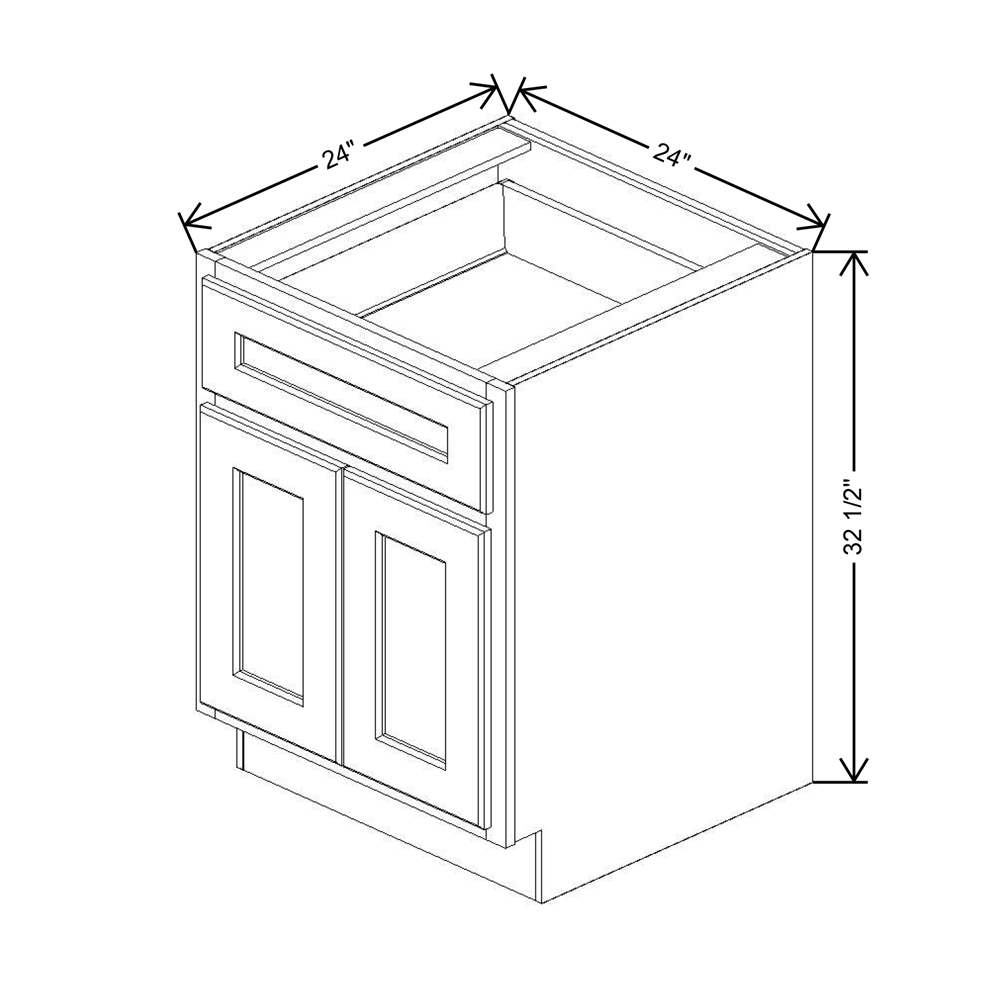 Fabuwood Quest Metro Frost Base Double Door/Drawer