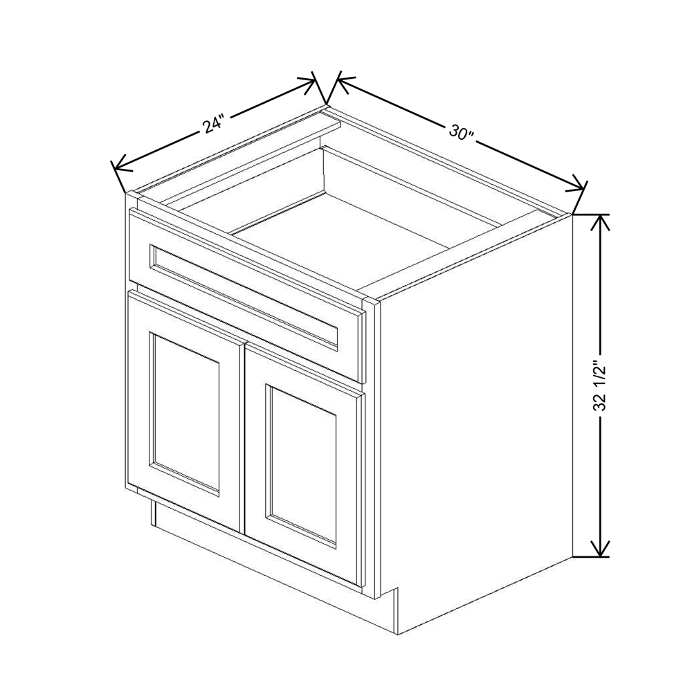 Fabuwood Quest Metro Frost Base Double Door/Drawer