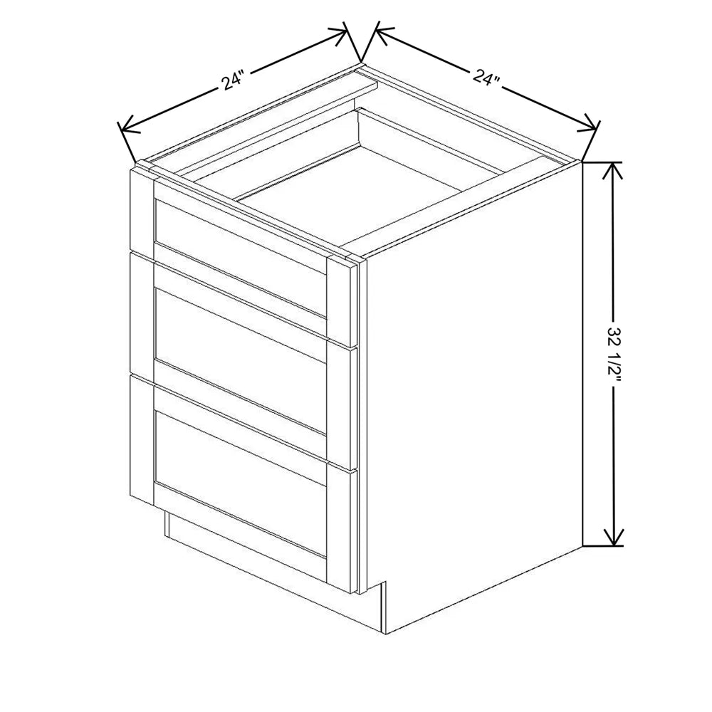 Fabuwood Allure Galaxy Horizon 24" W x 32 1/2" H x 24" D ADA Drawer Base Cabinet