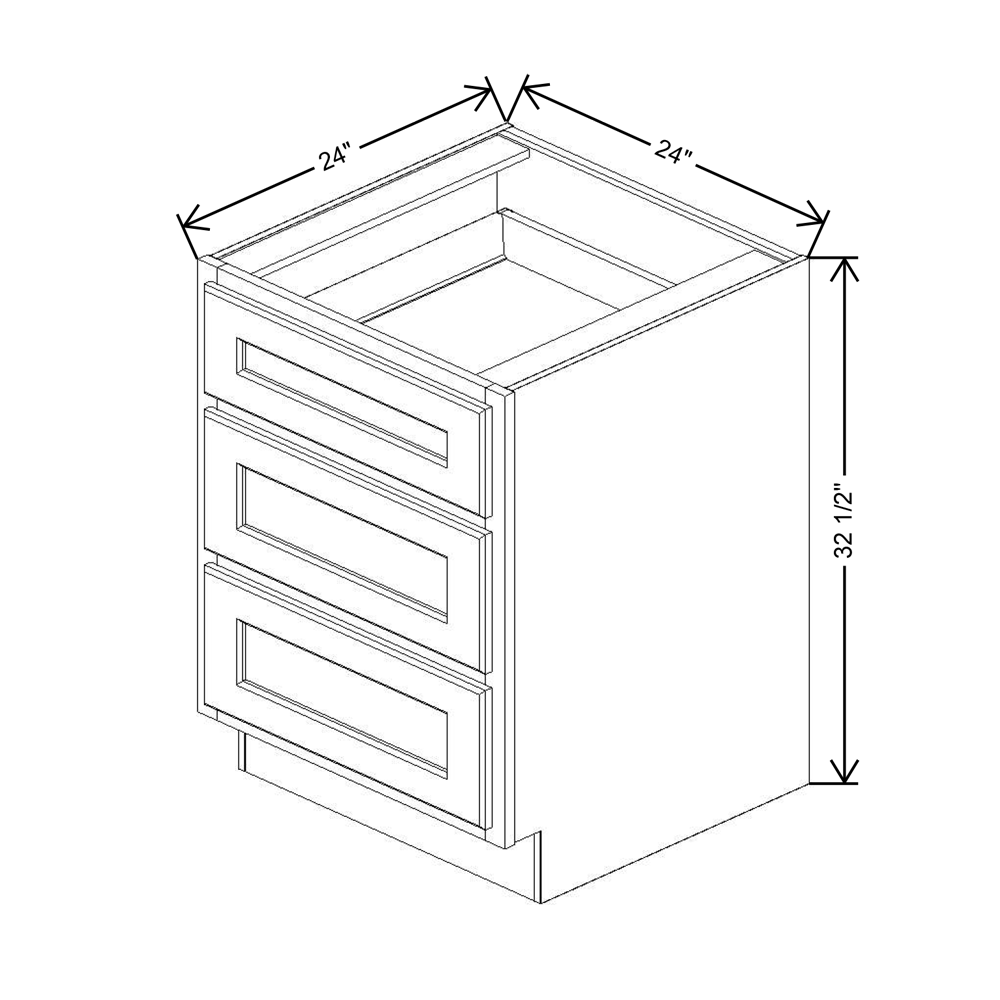 Fabuwood Quest Metro Java Base 3 Drawers