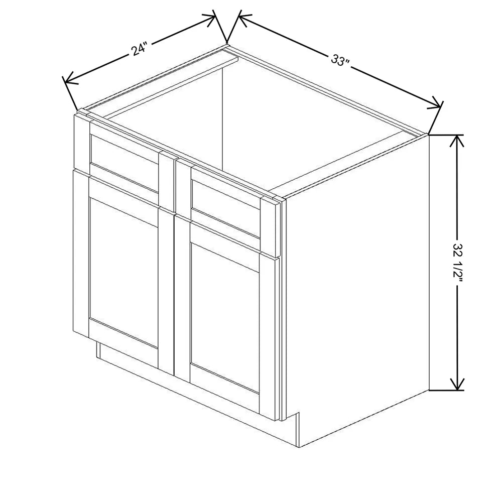 Fabuwood Allure Galaxy Linen 33" W x 32 1/2" H x 24" D ADA Sink Base Cabinet