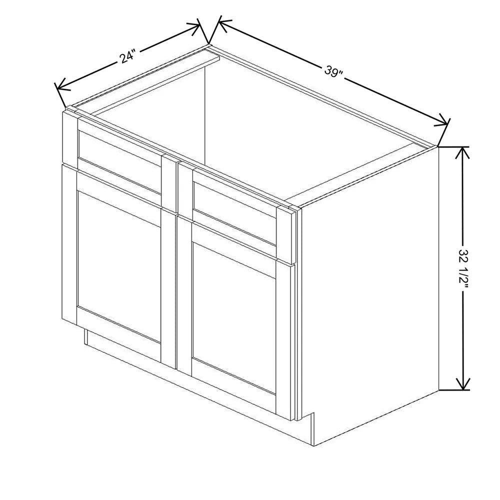 Fabuwood Allure Galaxy Frost 39" W x 32 1/2" H x 24" D ADA Sink Base Cabinet