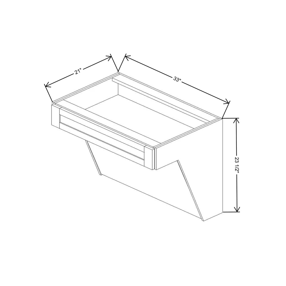 Fabuwood Allure Galaxy Horizon 33" W x 32 1/2" H x 24" D ADA Wall Hung Vanity Sink Base Cabinet