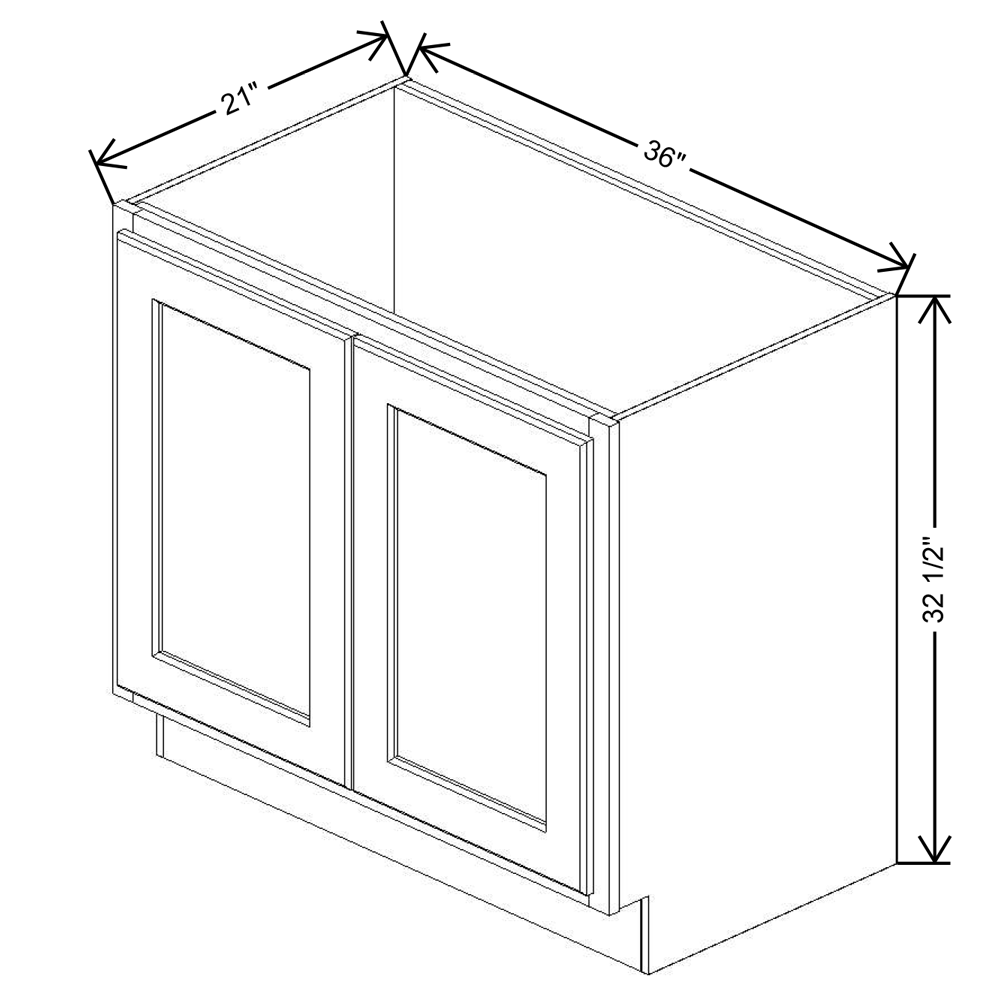 Fabuwood Quest Metro Java 32 1/2" H Vanity Base - Removable Front