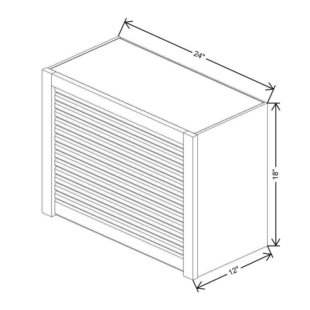 Cubitac Basic Oxford Pastel 24"W X 18"H Top of Counter Appliance Garage