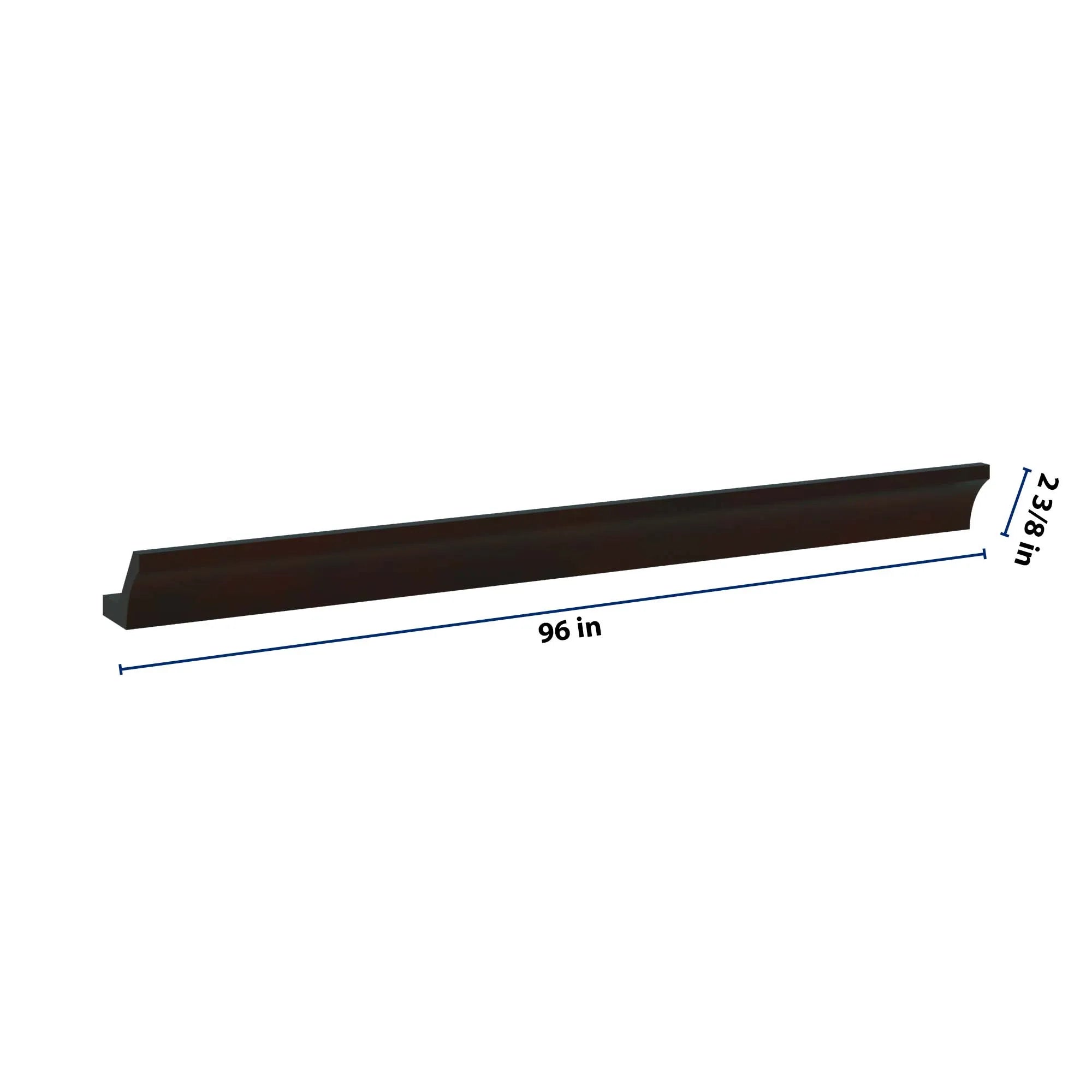 J&K Espresso K8 96" W  10 3-1/4 Cove Molding with Base