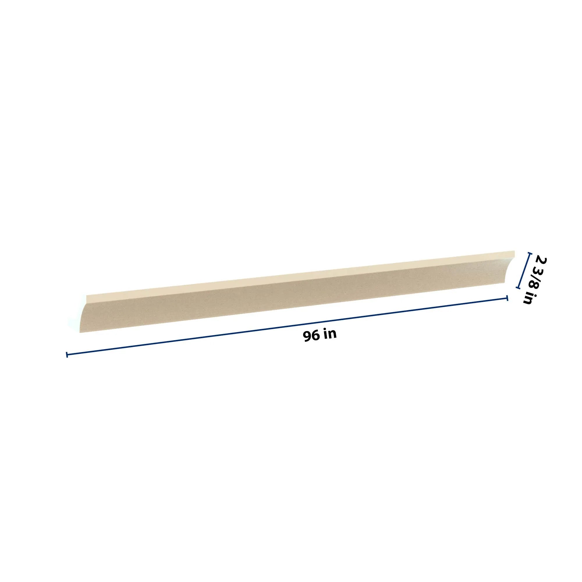 J&K Creme Glazed A7 96" W  10 3-1/4 Cove Molding with Base
