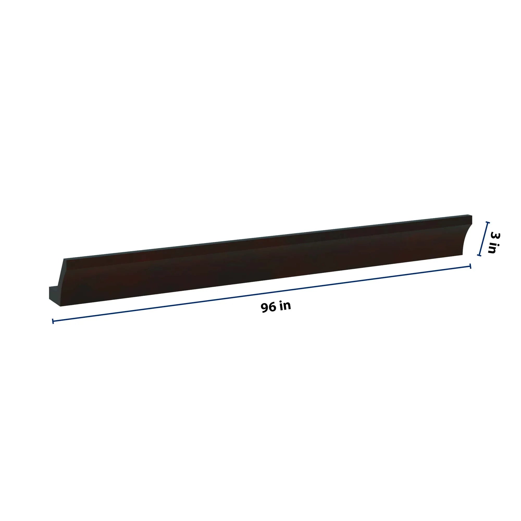 J&K Espresso K8 96" W 10 4-1/4 Cove Molding with Base