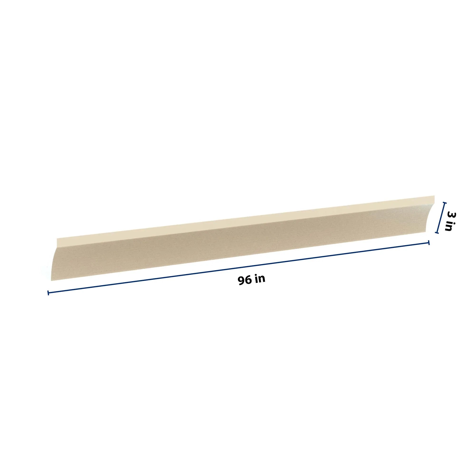 J&K Creme Glazed A7 96" W 10 4-1/4 Cove Molding with Base