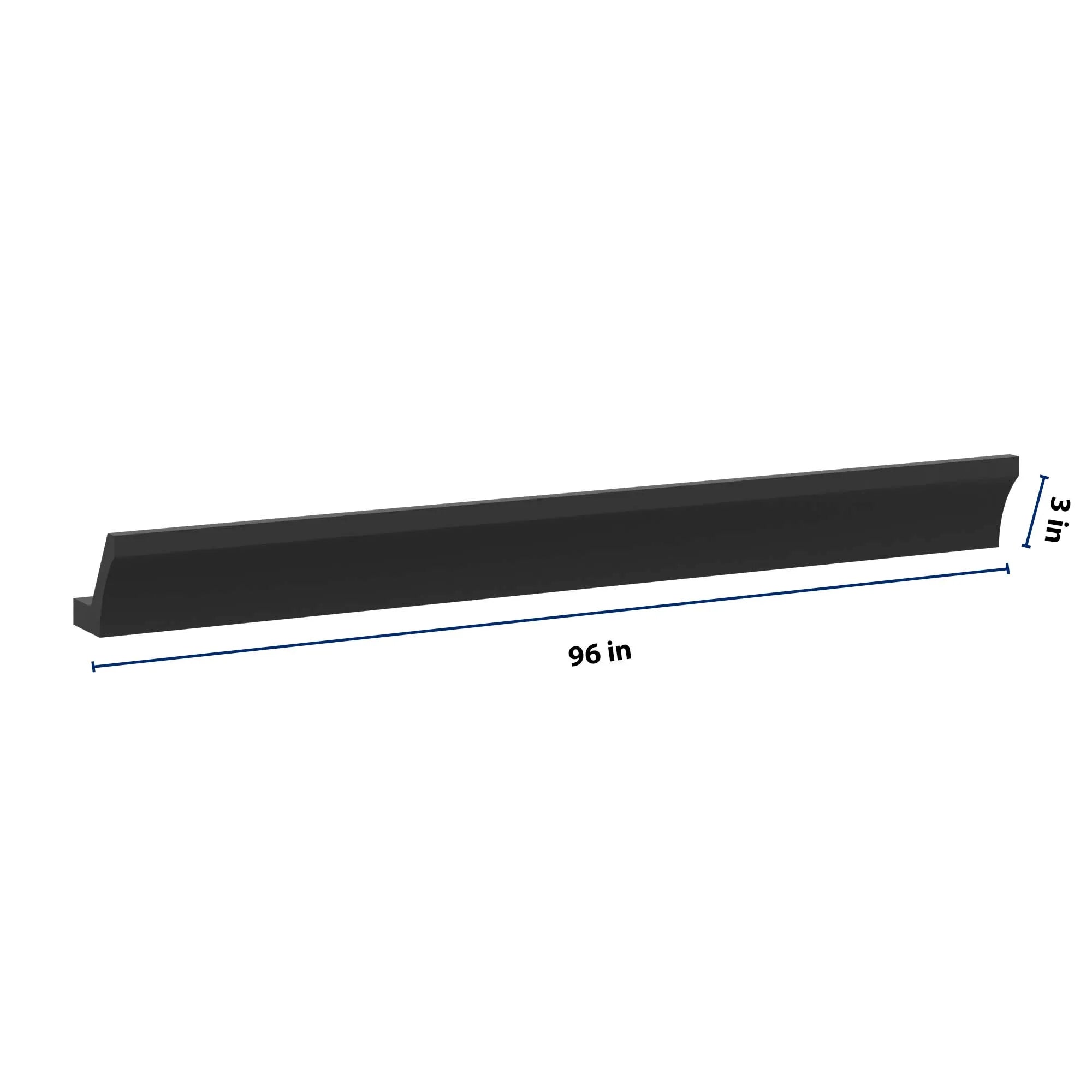 J&K Charcoal E2 96" W 10 4-1/4 Cove Molding with Base