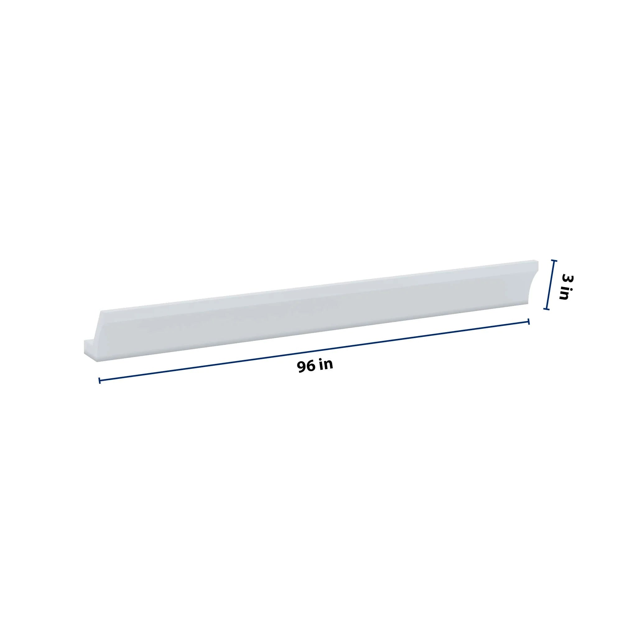 J&K White Shaker S8 96" W 10 4-1/4 Cove Molding with Base