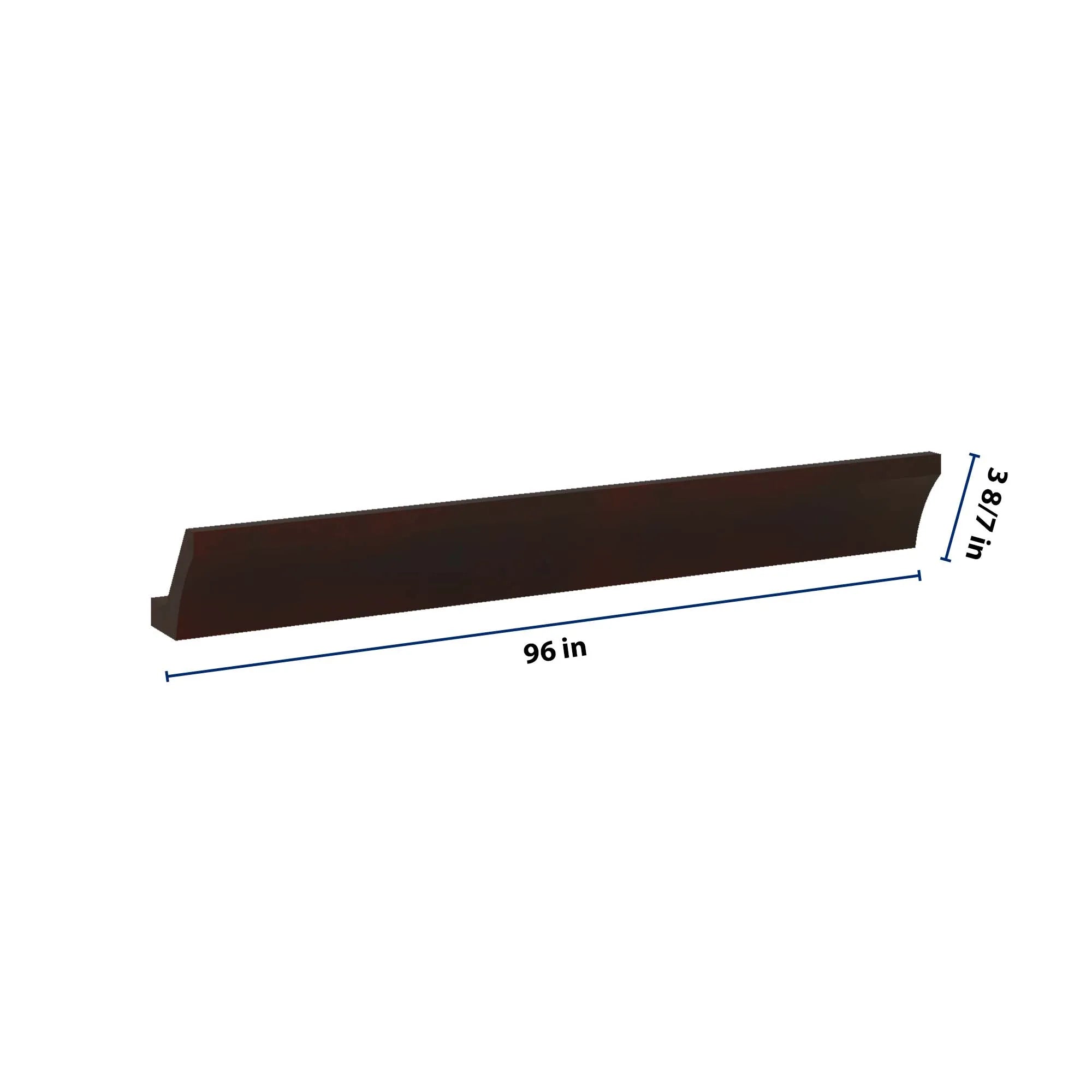 J&K Java Coffee S1 96" W Large Cove Molding with Base