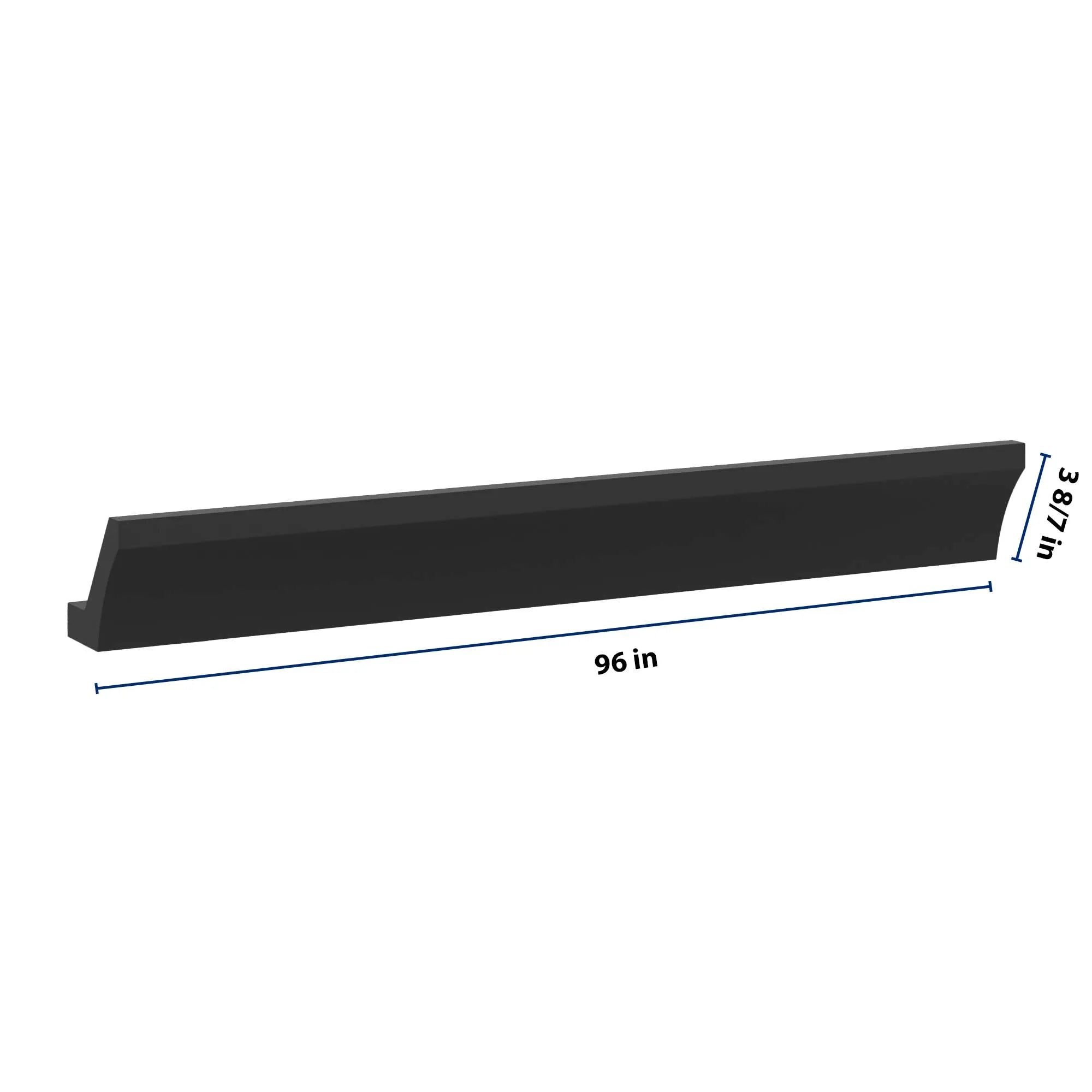J&K Charcoal E2 96" W Large Cove Molding with Base