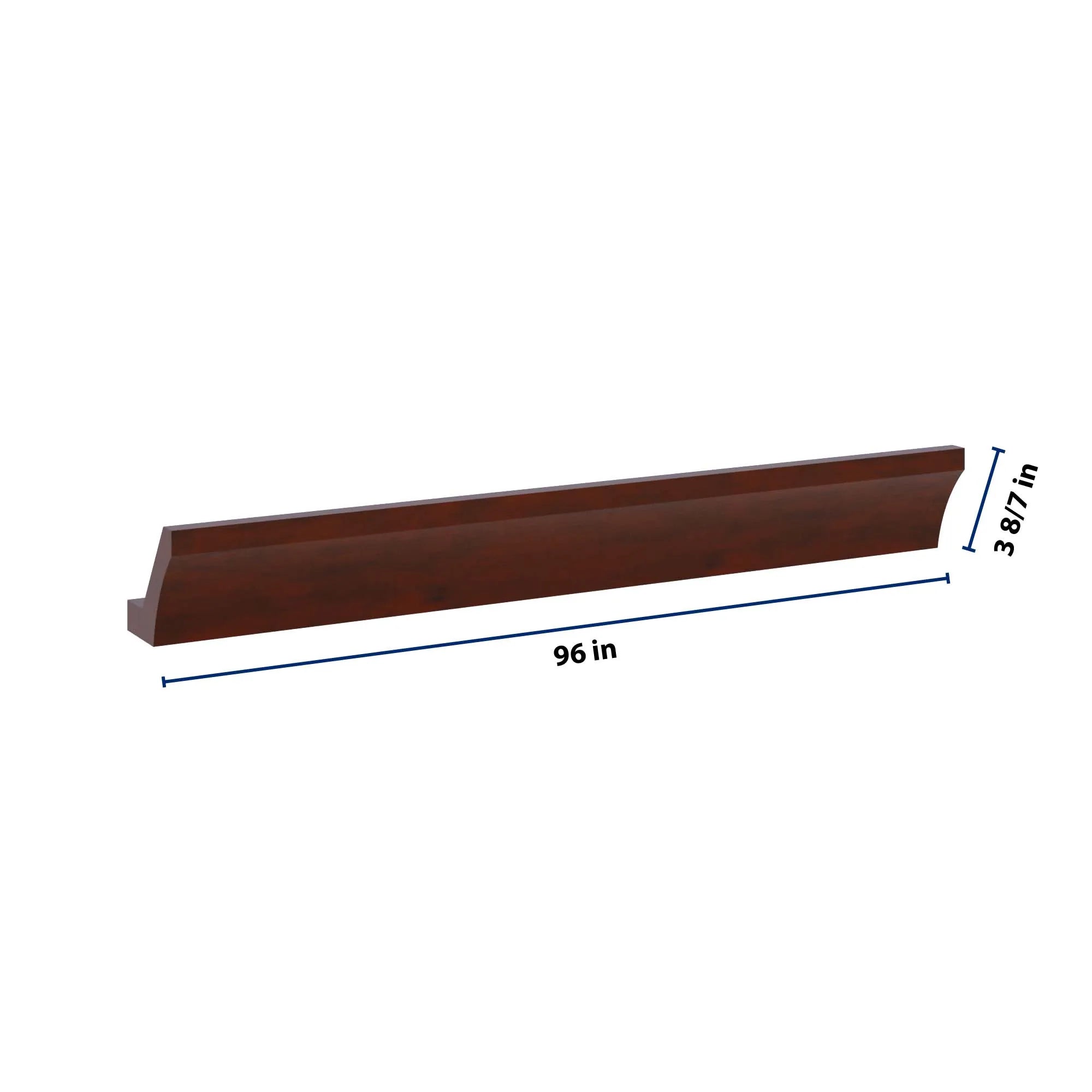 J&K Mahogany J5 96" W Large Cove Molding with Base