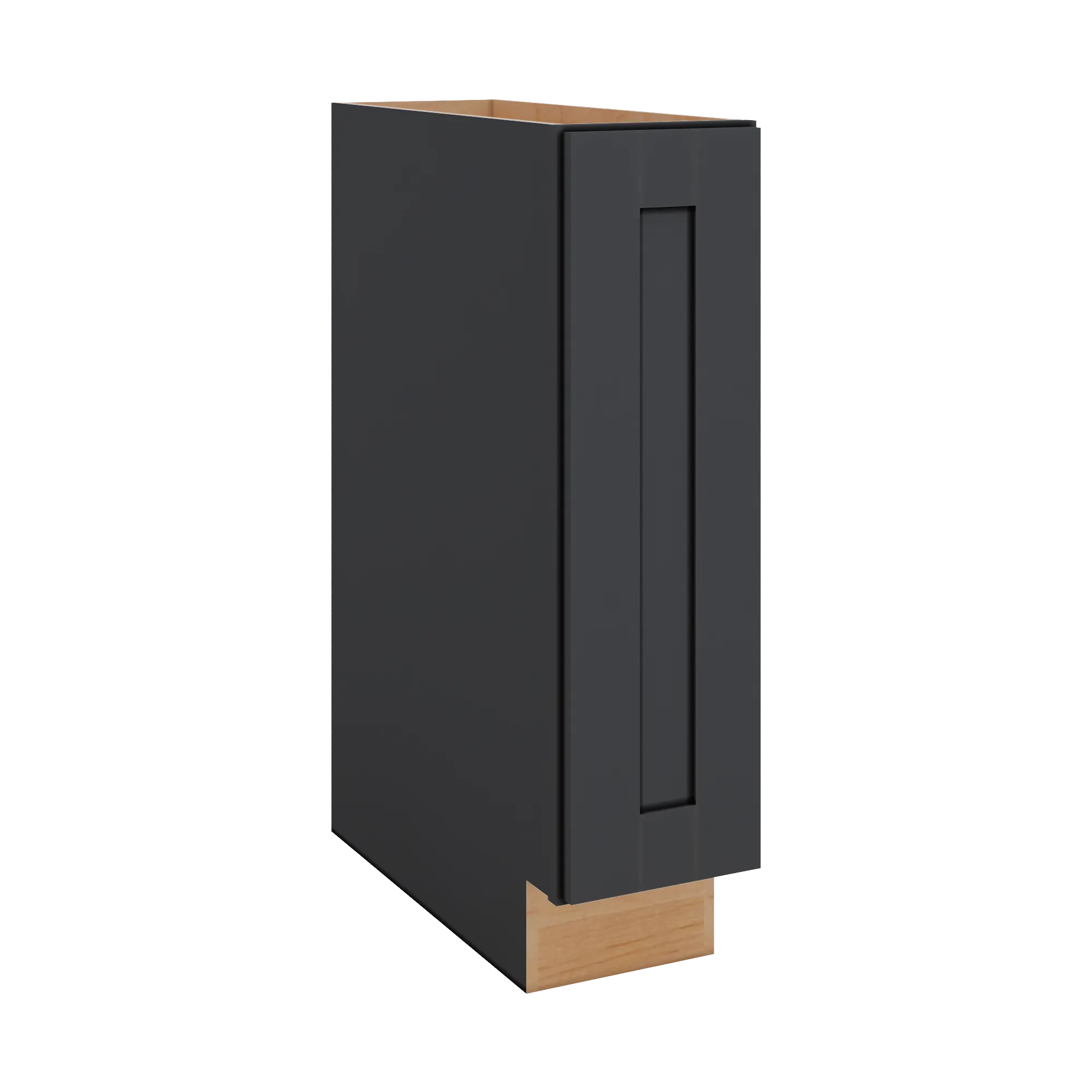Modernform Cabinet Onyx Black Shaker 09" W X 34 1/2" H X 24" D Full Height Single Door Base Cabinet