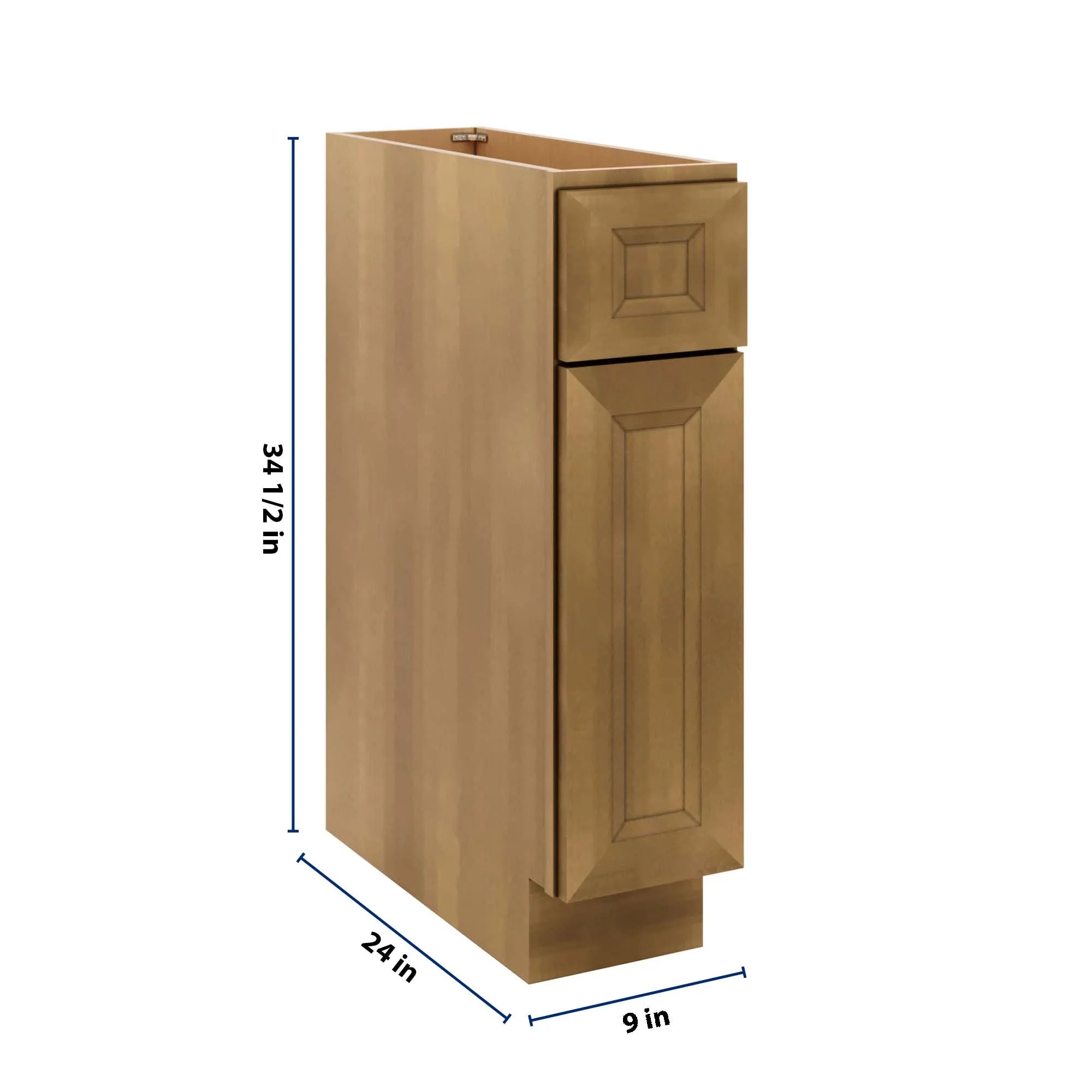J&K Butterscotch B8 Single Door Standard Base Cabinet - 9" W