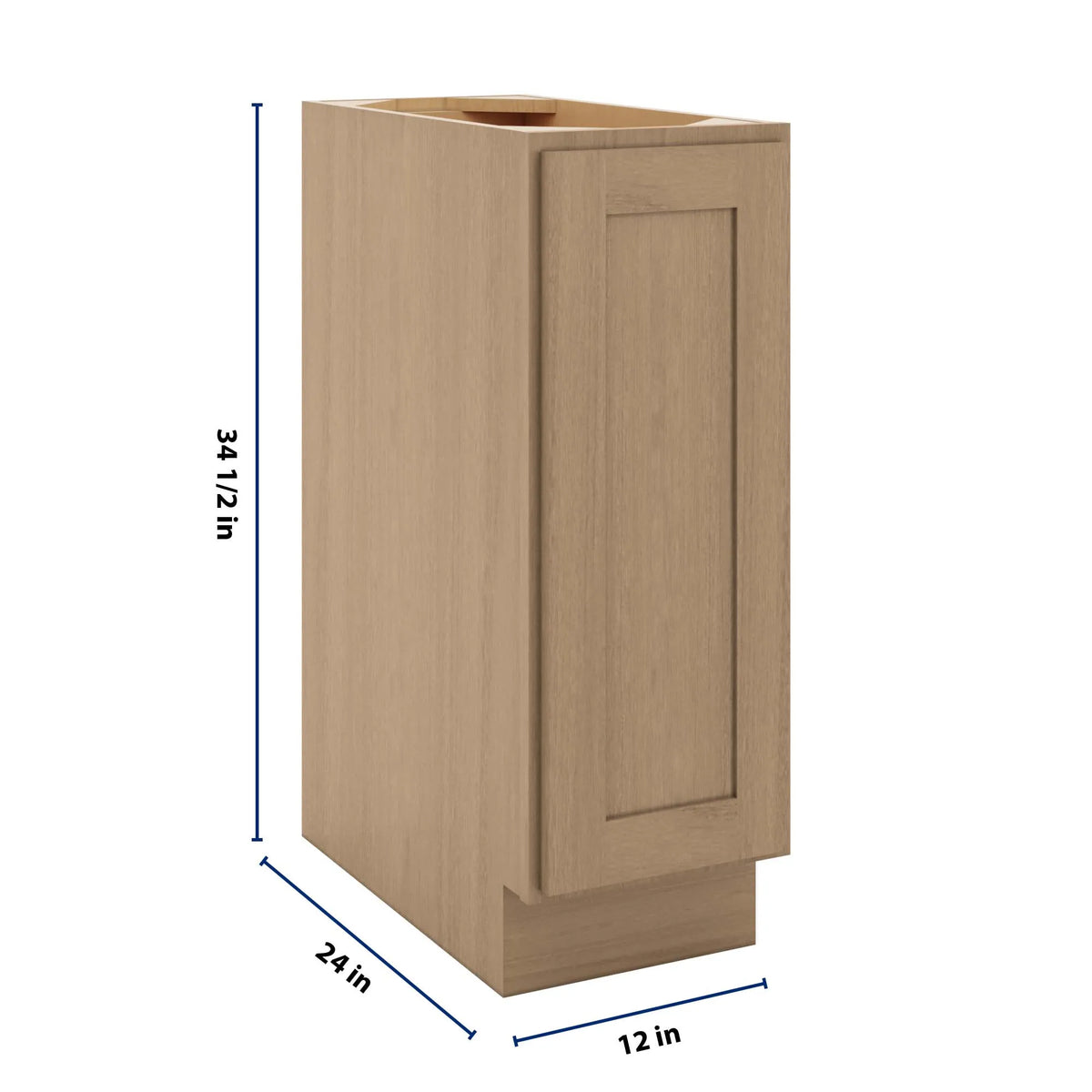 CNC Luxor 5-Piece Harvest 12" W Full Height Single Door Base Cabinet W/ 1 Pullout Shelf