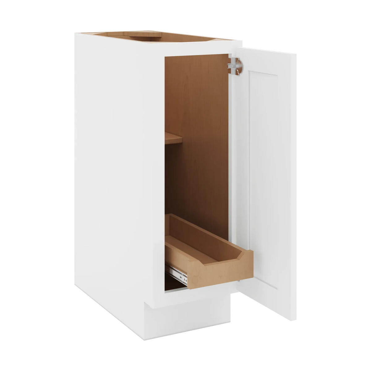 cnc luxor white 12 w full height single door base cabinet w 1 pullout shelf