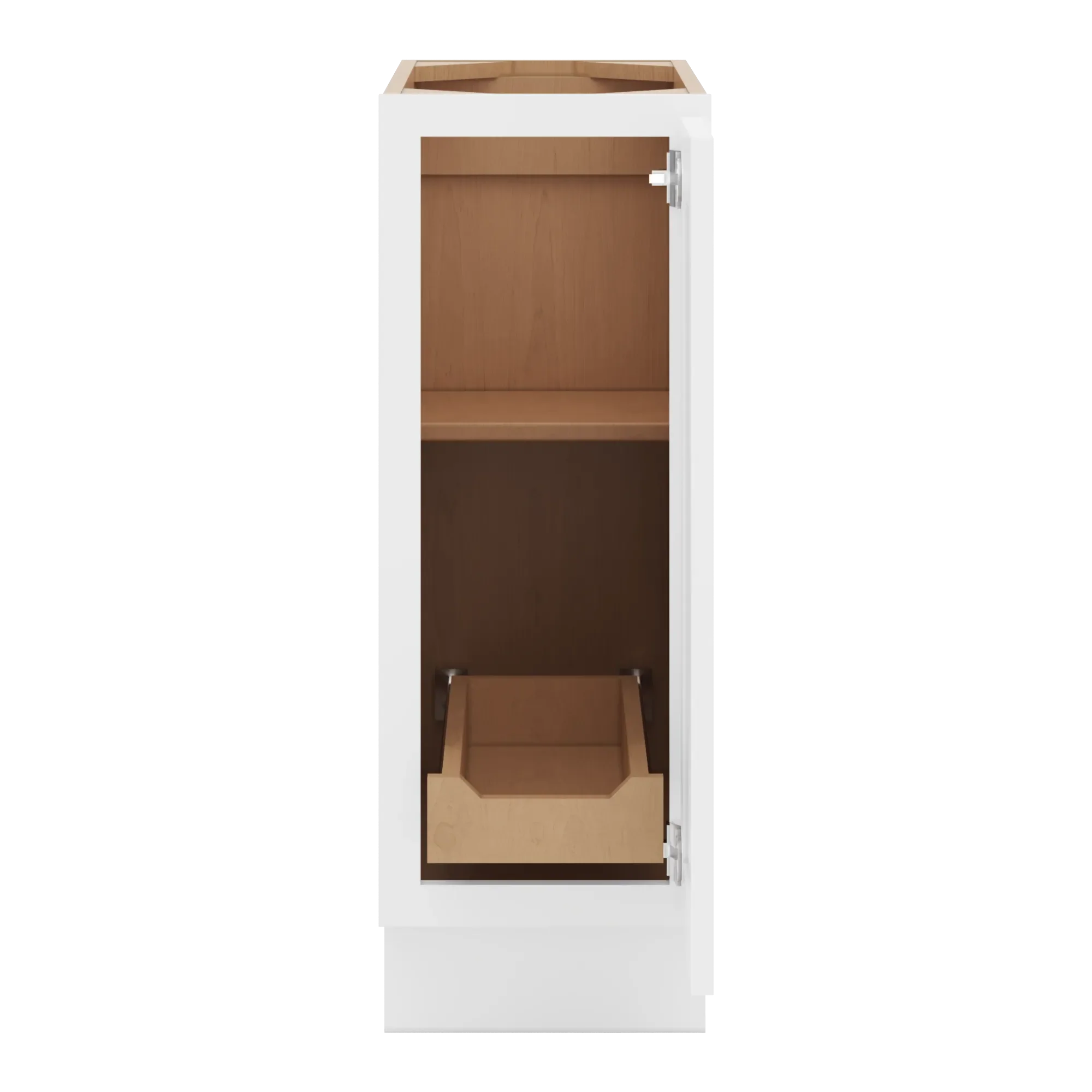 cnc luxor 5 piece white 12 w full height single door base cabinet w 1 pullout shelf