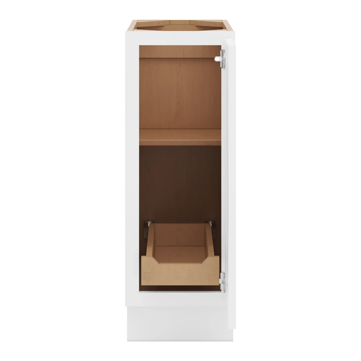 cnc luxor white 12 w full height single door base cabinet w 1 pullout shelf