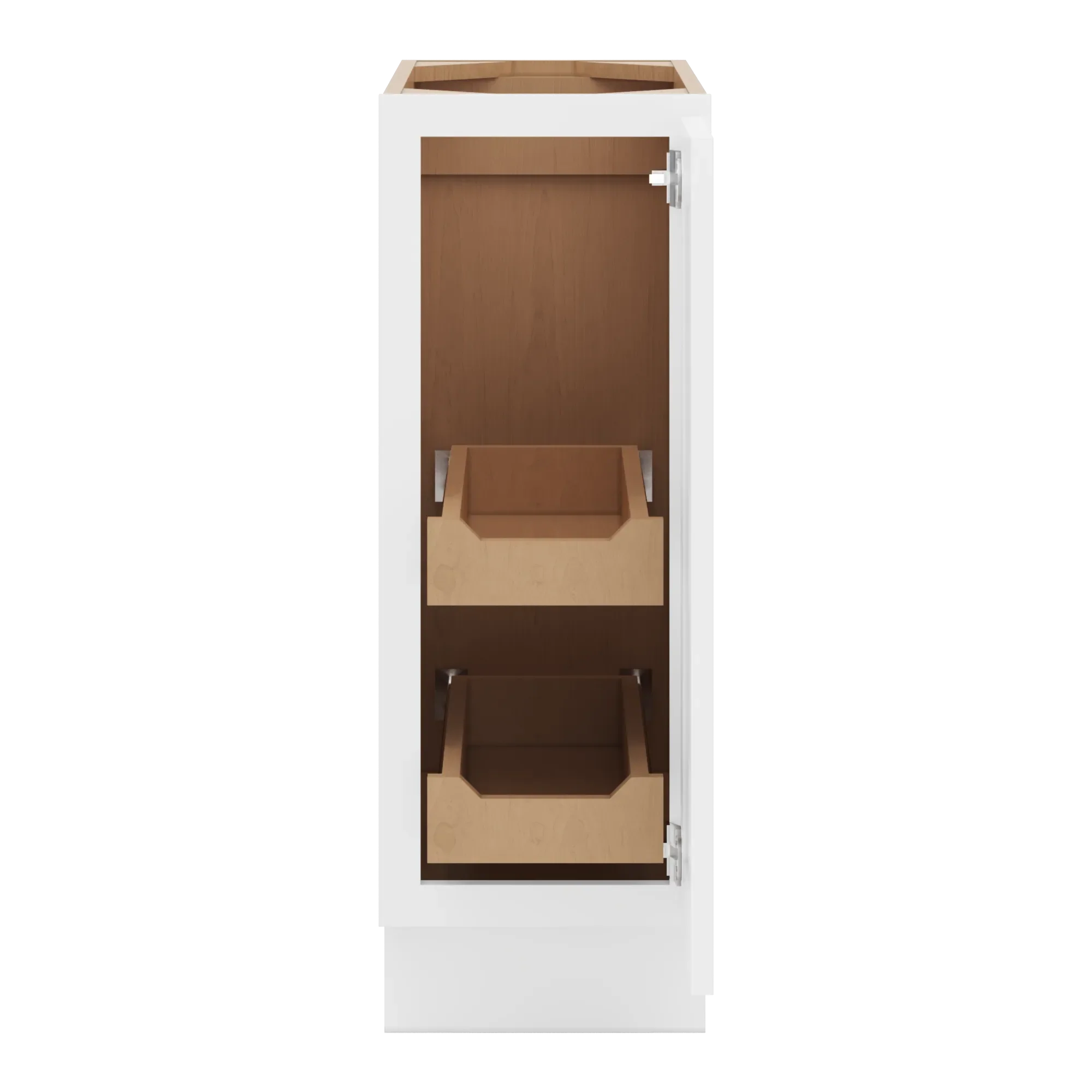 cnc luxor 5 piece white 12 w full height single door base cabinet w 2 pullout shelf