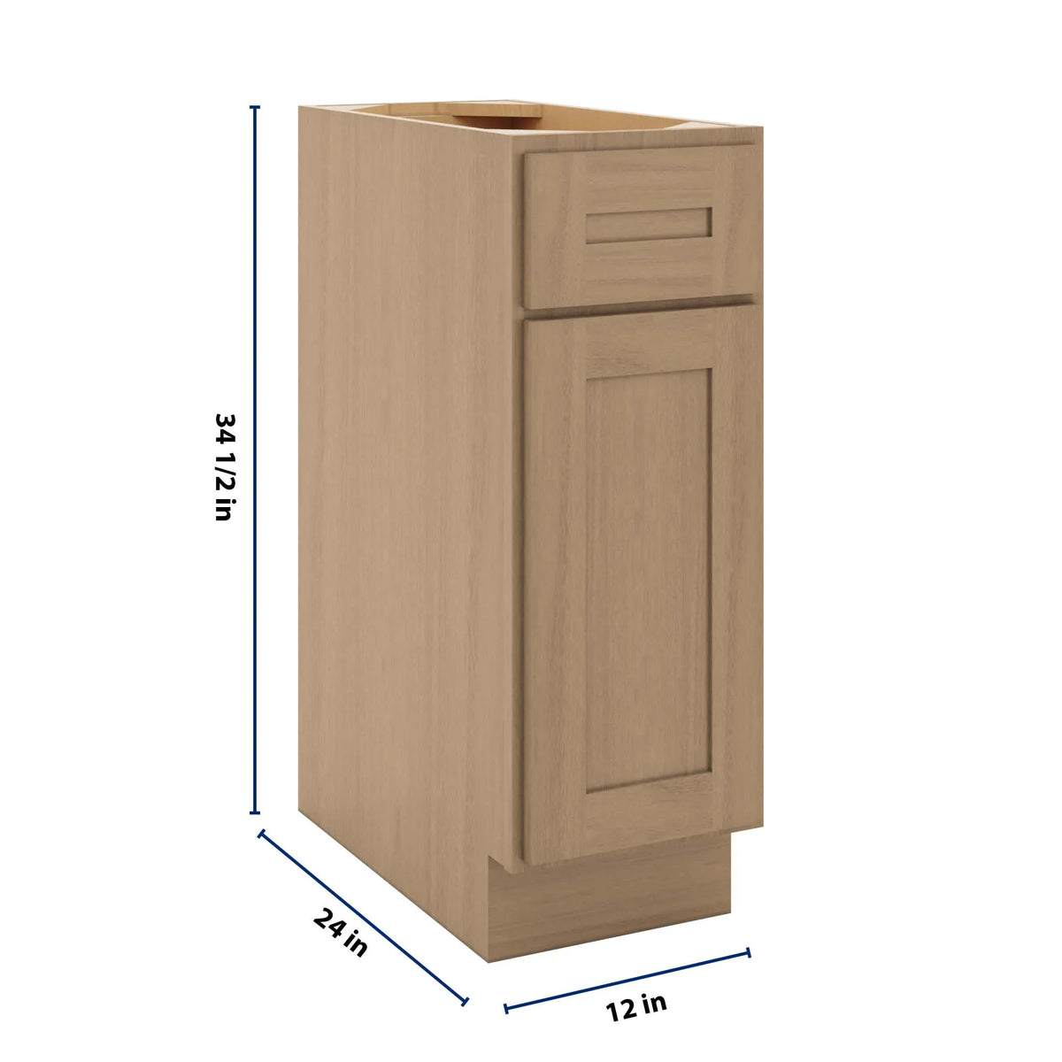 CNC Luxor 5-Piece Harvest 12" W Single Door Base Cabinet W/ 1 Pullout Shelf