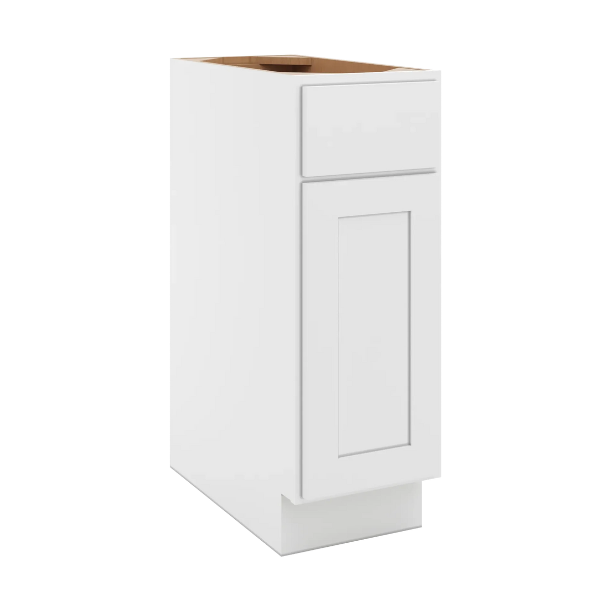cnc luxor white 12 w single door base cabinet w 1 pullout shelf