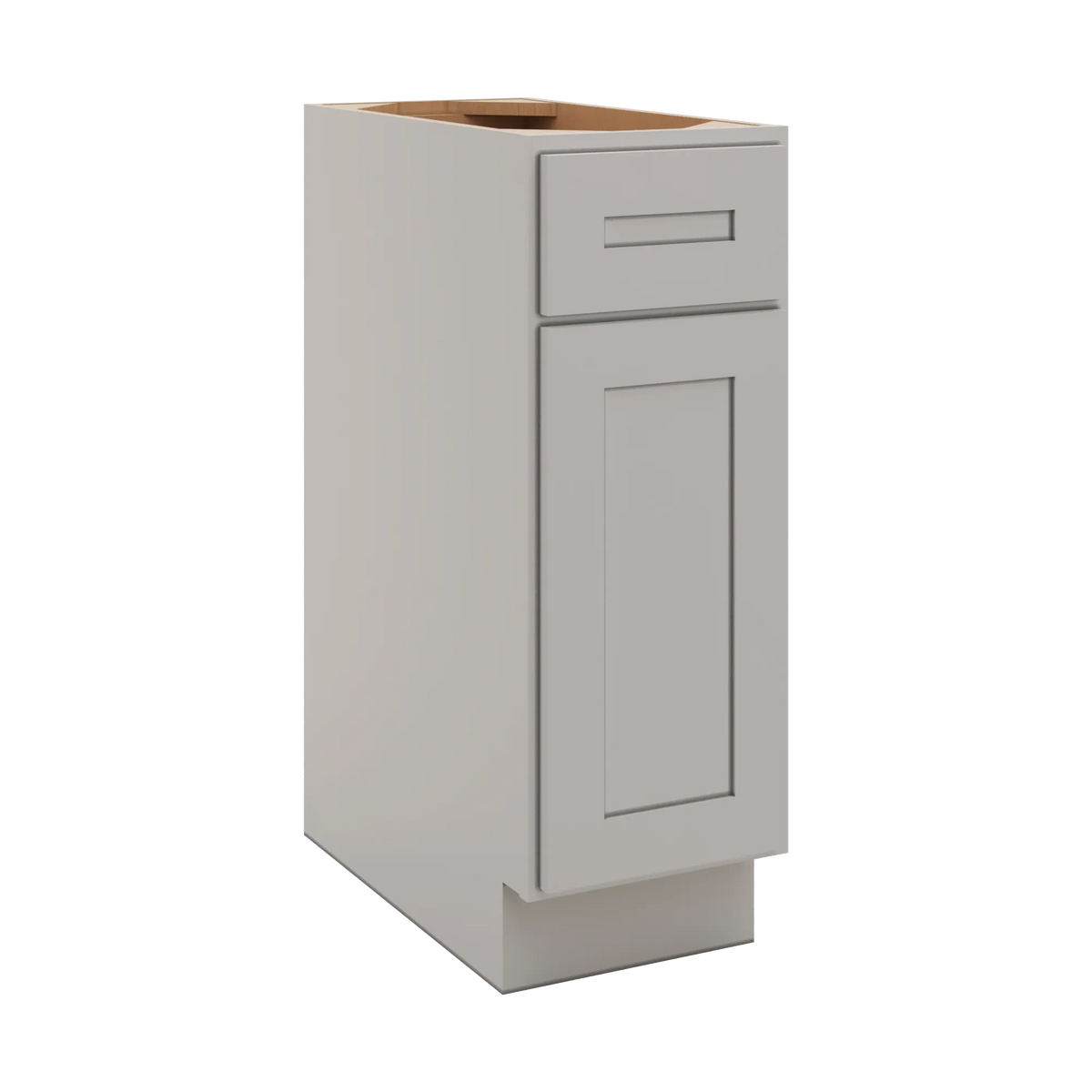 CNC Luxor 5-Piece Misty Grey 12" W Single Door Base Cabinet W/ 2 Pullout Shelf