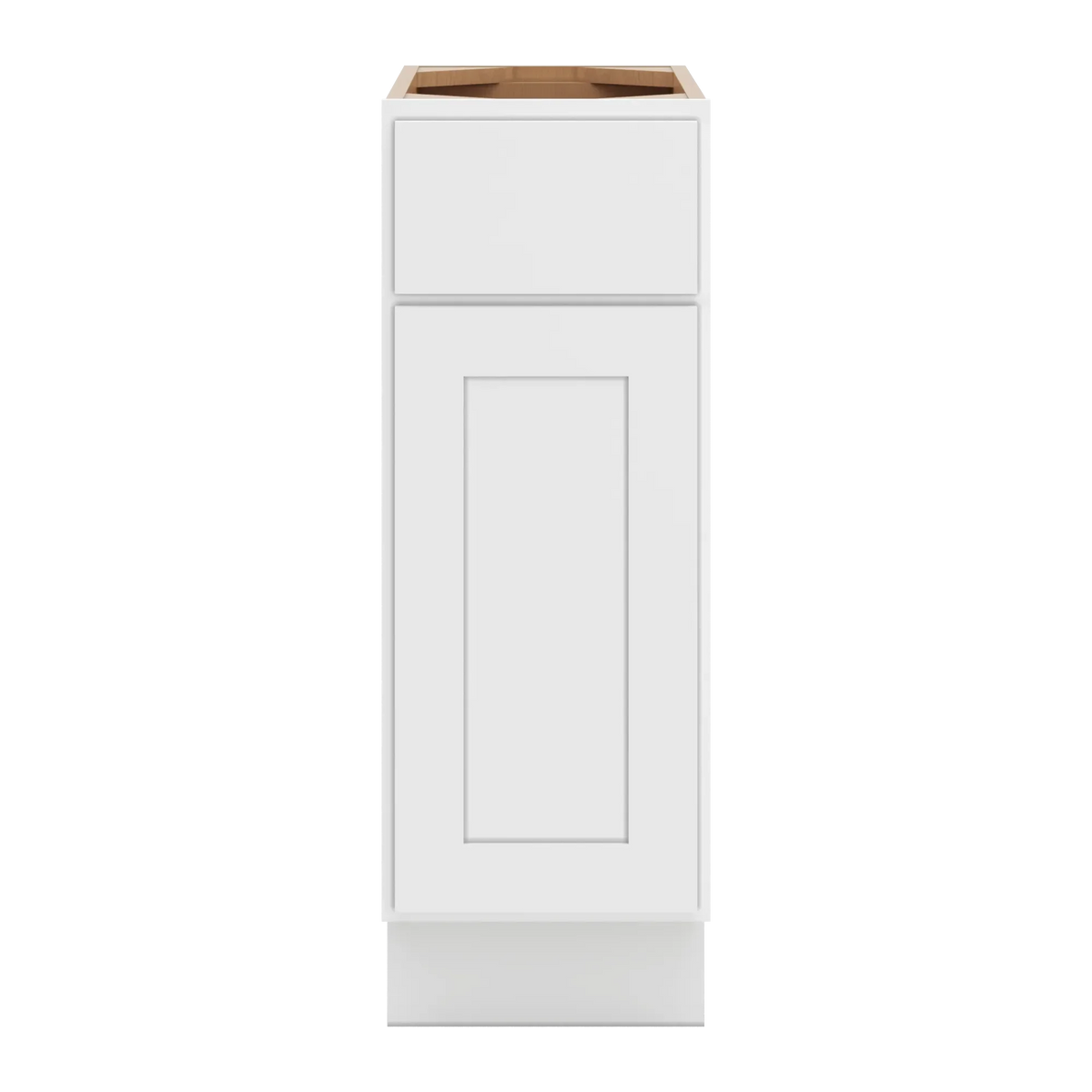 cnc luxor white 12 w single door base cabinet w 2 pullout shelf