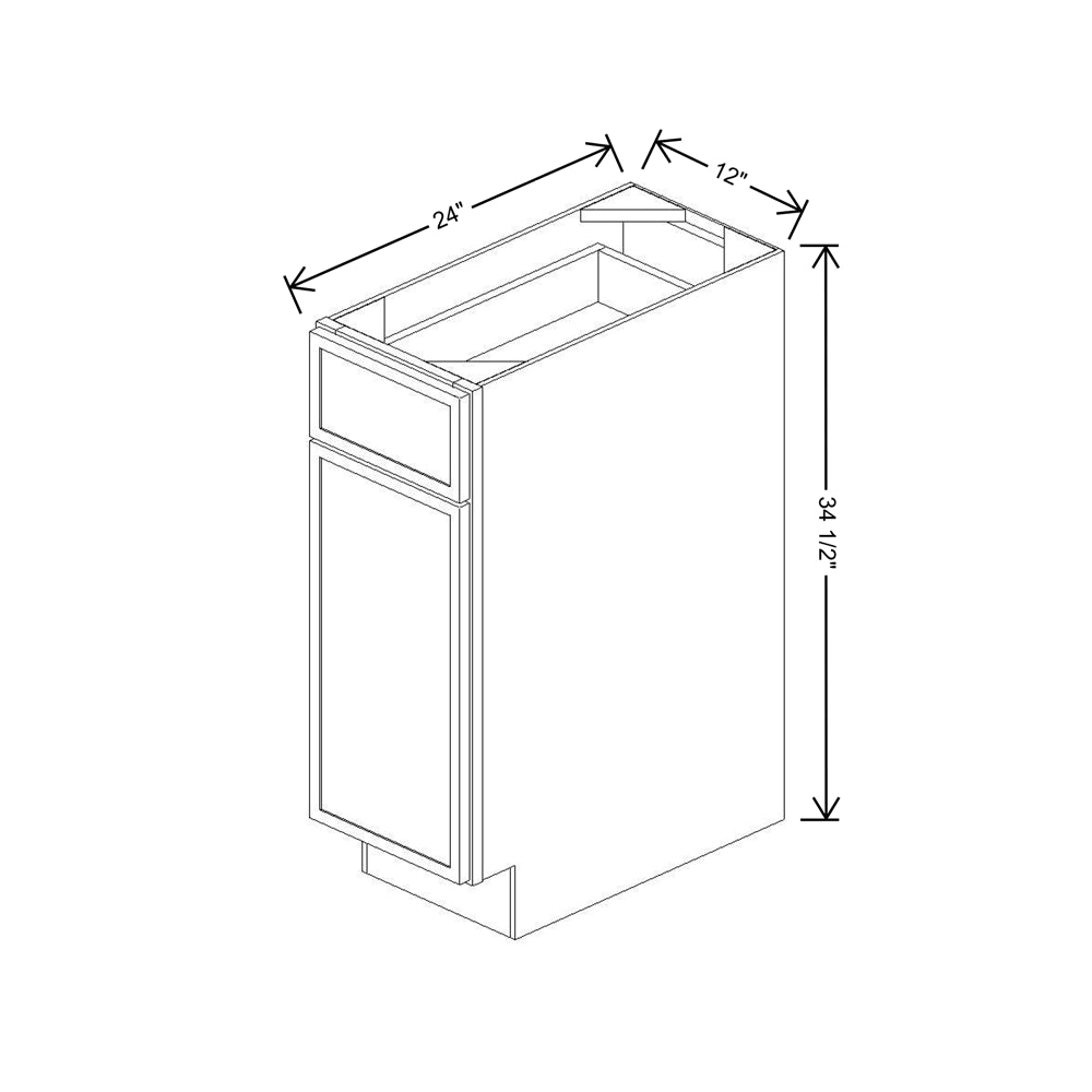 Cubitac Basic Oxford Latte 12"W Base Cabinet