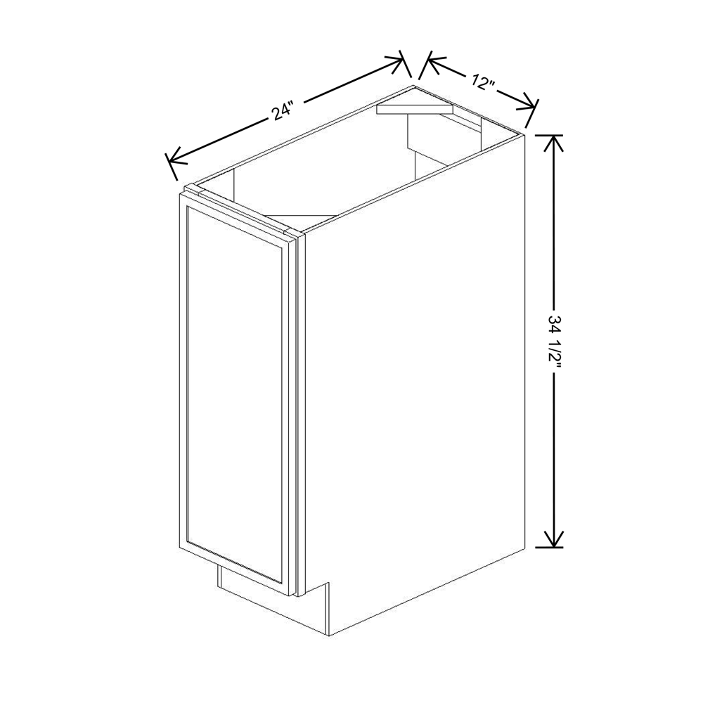 Cubitac Prestige Newport Latte 12"W FH Door Base Cabinet