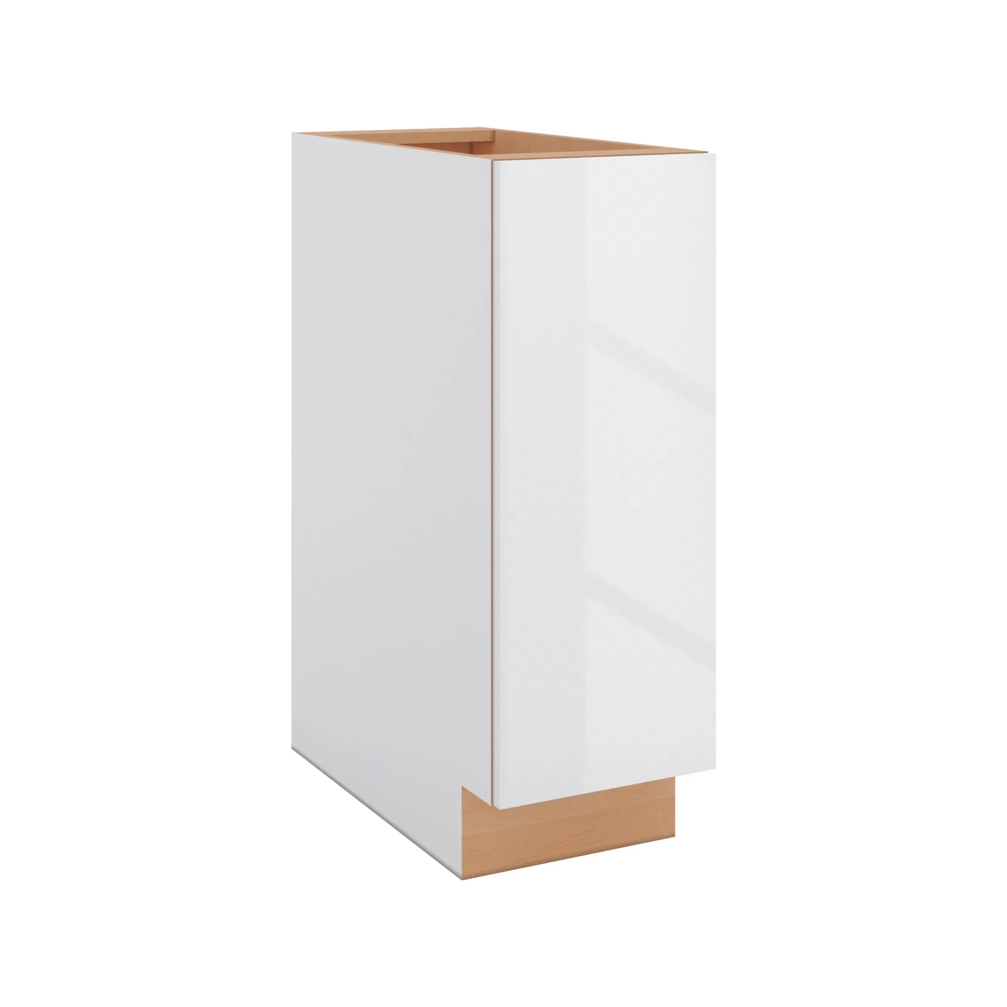 Modernform Cabinet Gloss White 12" W X 34 1/2" H X 24" D Full Height Single Door Base Cabinet