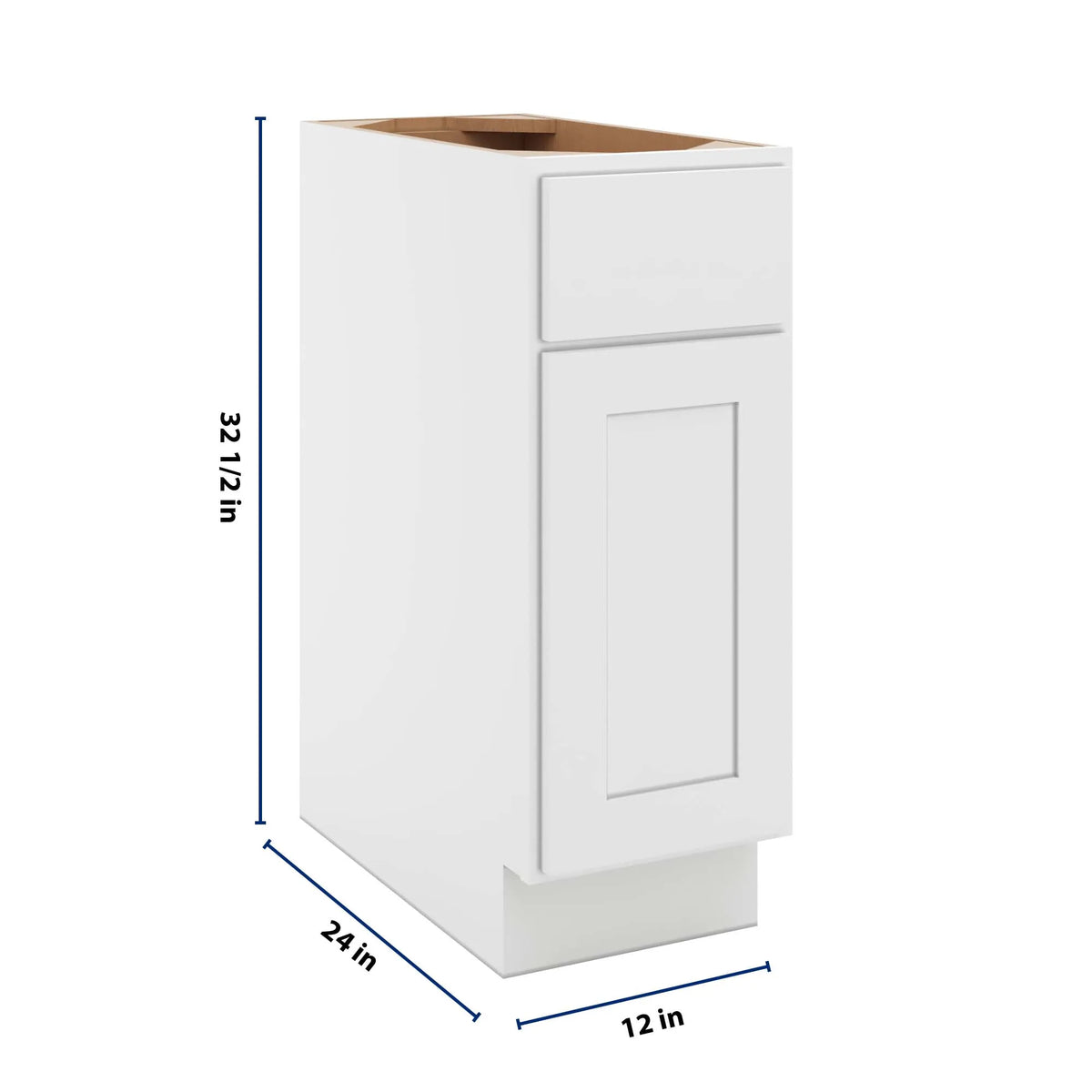cnc luxor white 12 w x 32 1 2 h single door base cabinet