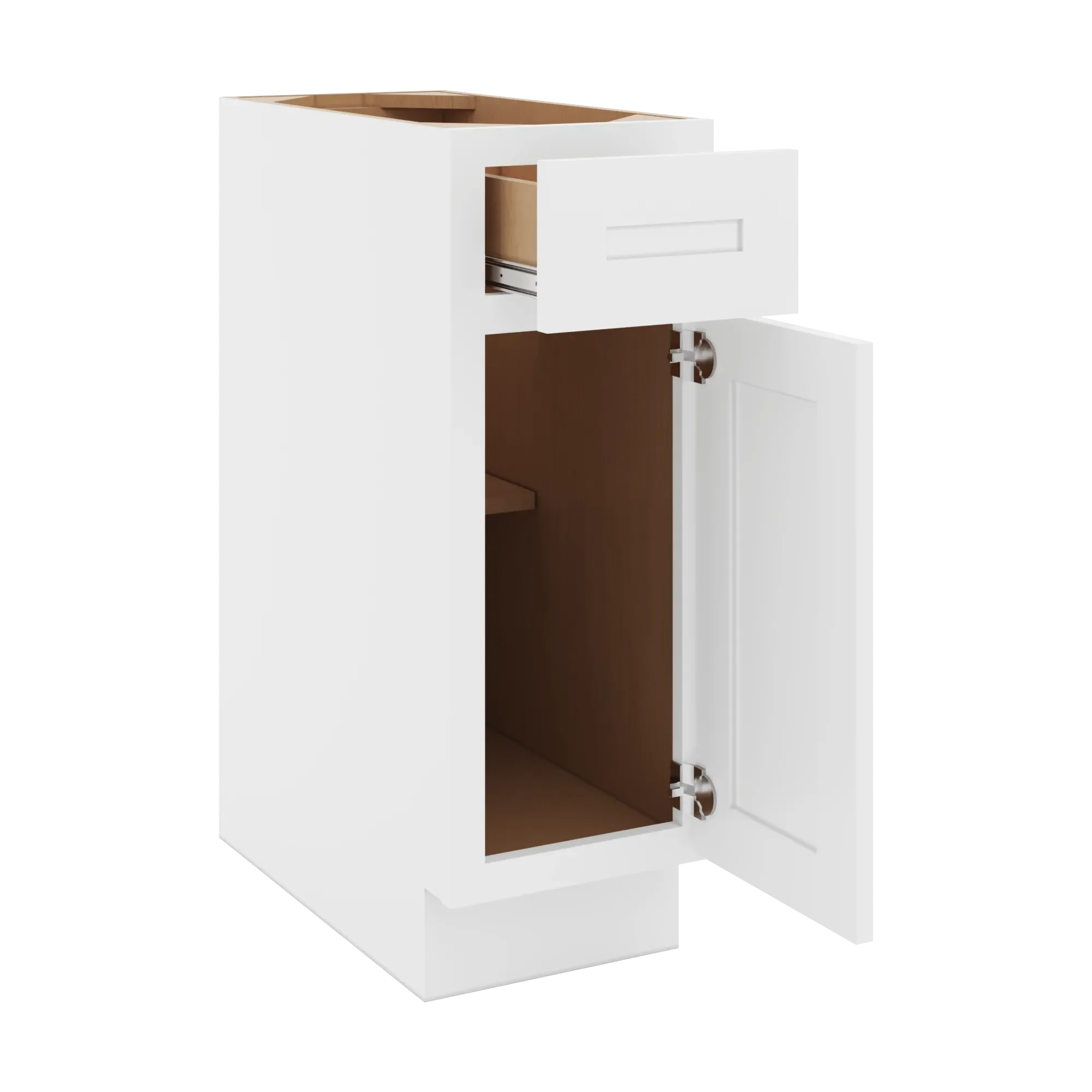 cnc luxor 5 piece white 12 w single door base cabinet