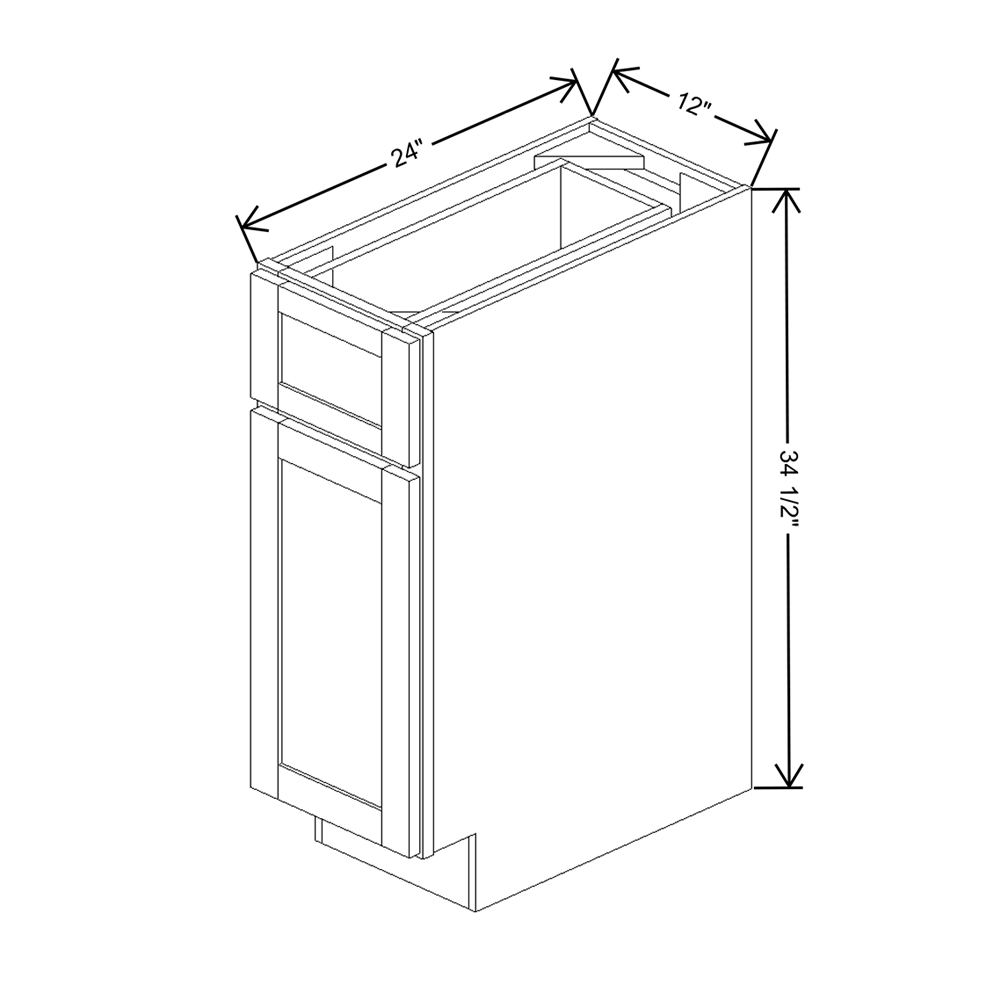 Wolf Classic Grove White Paint 12"W Base Cabinet