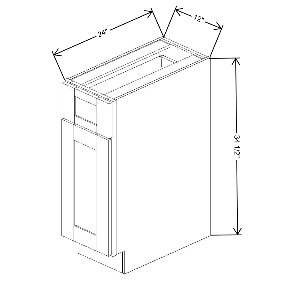 Fabuwood Value Premium Hallmark Frost Base 12"W Shaker Cabinet