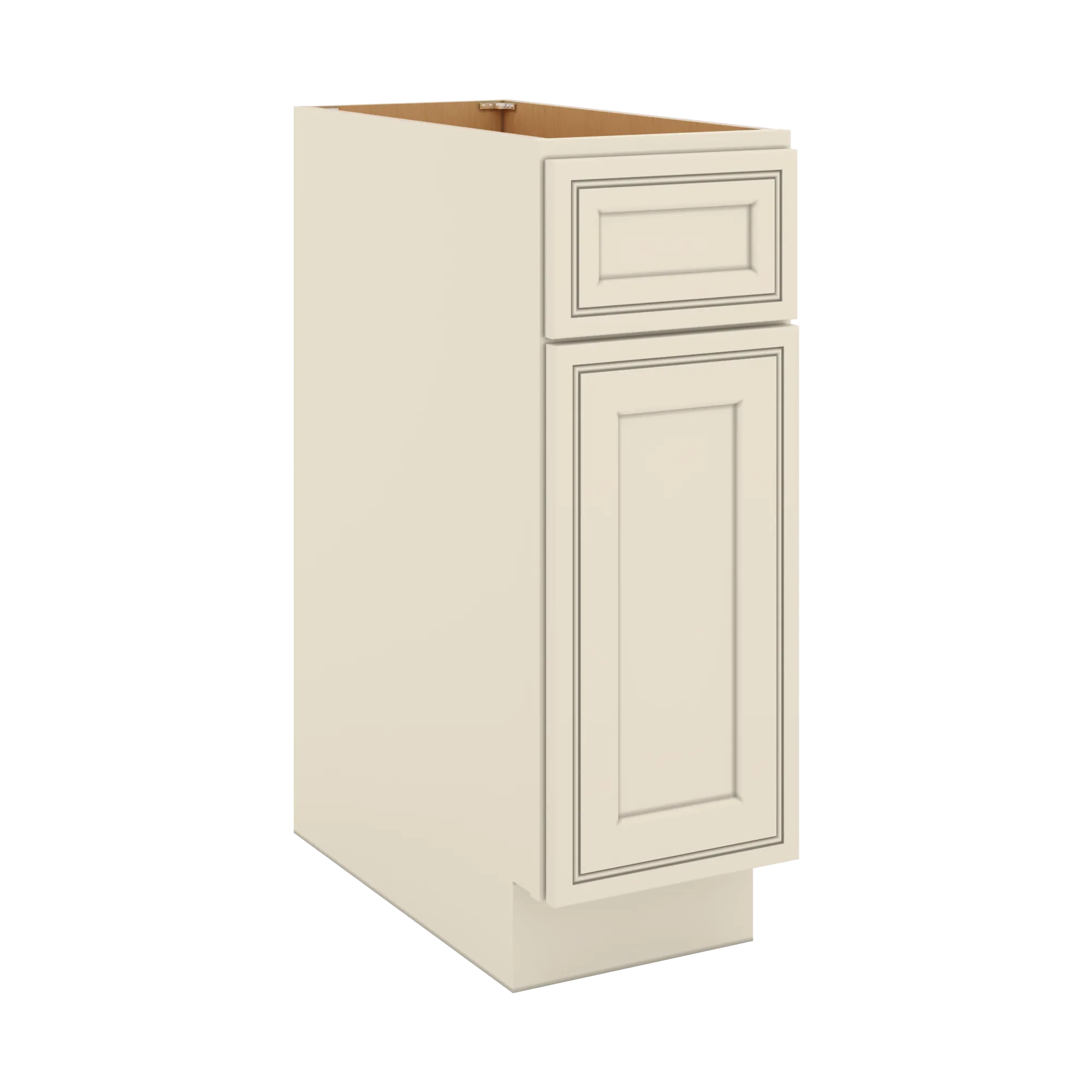 J&K Pearl Glazed H9 Single Door Standard Base Cabinet - 12" W