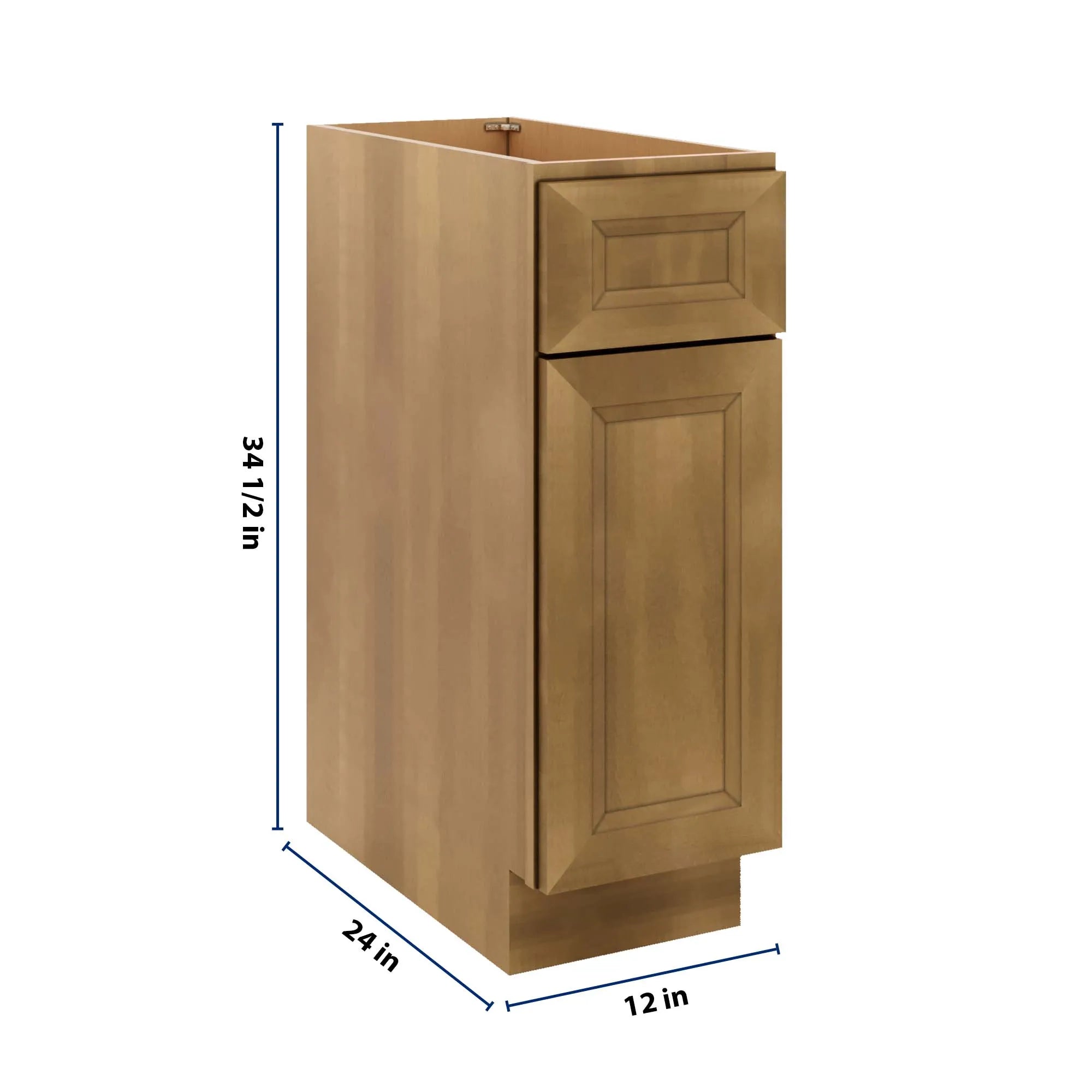 J&K Butterscotch B8 Single Door Standard Base Cabinet - 12" W