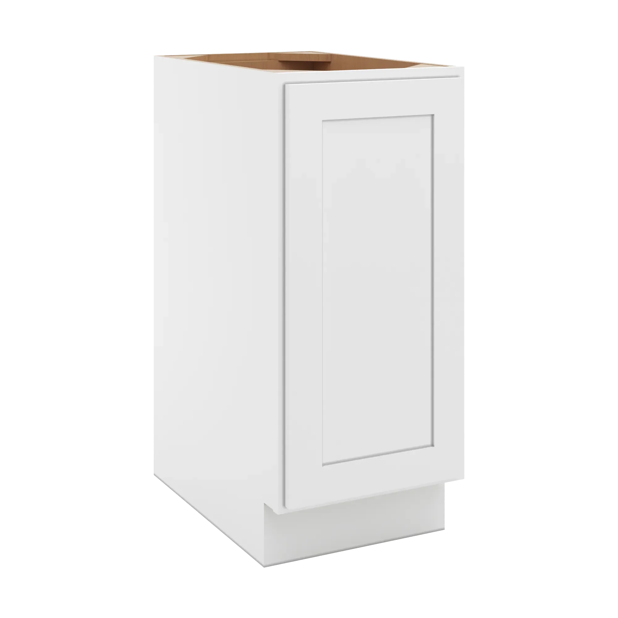 cnc luxor 5 piece white 15 w full height single door base cabinet w 1 pullout shelf