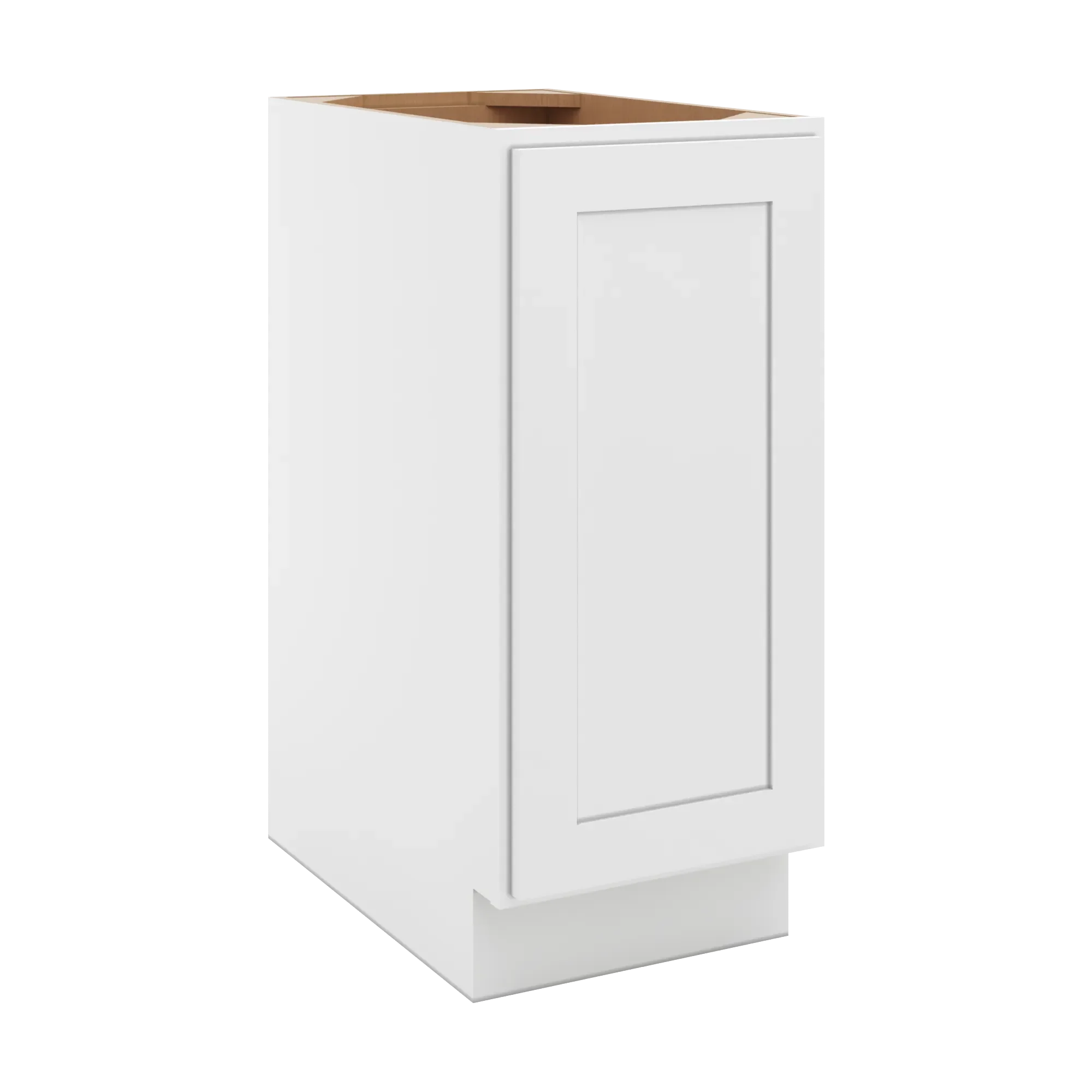 cnc luxor 5 piece white 15 w full height single door base cabinet w 2 pullout shelf