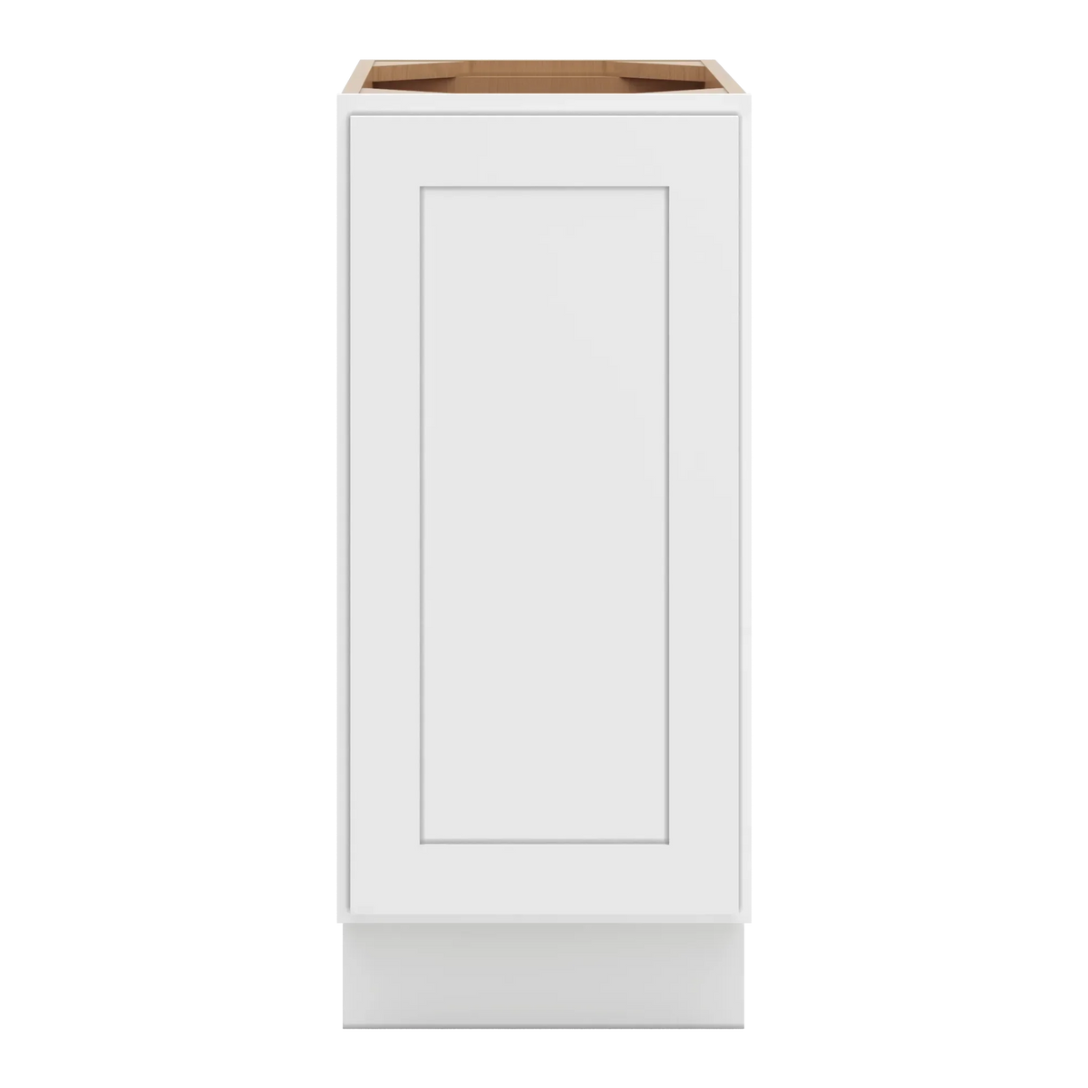 cnc luxor white 15 w full height single door base cabinet w 2 pullout shelf