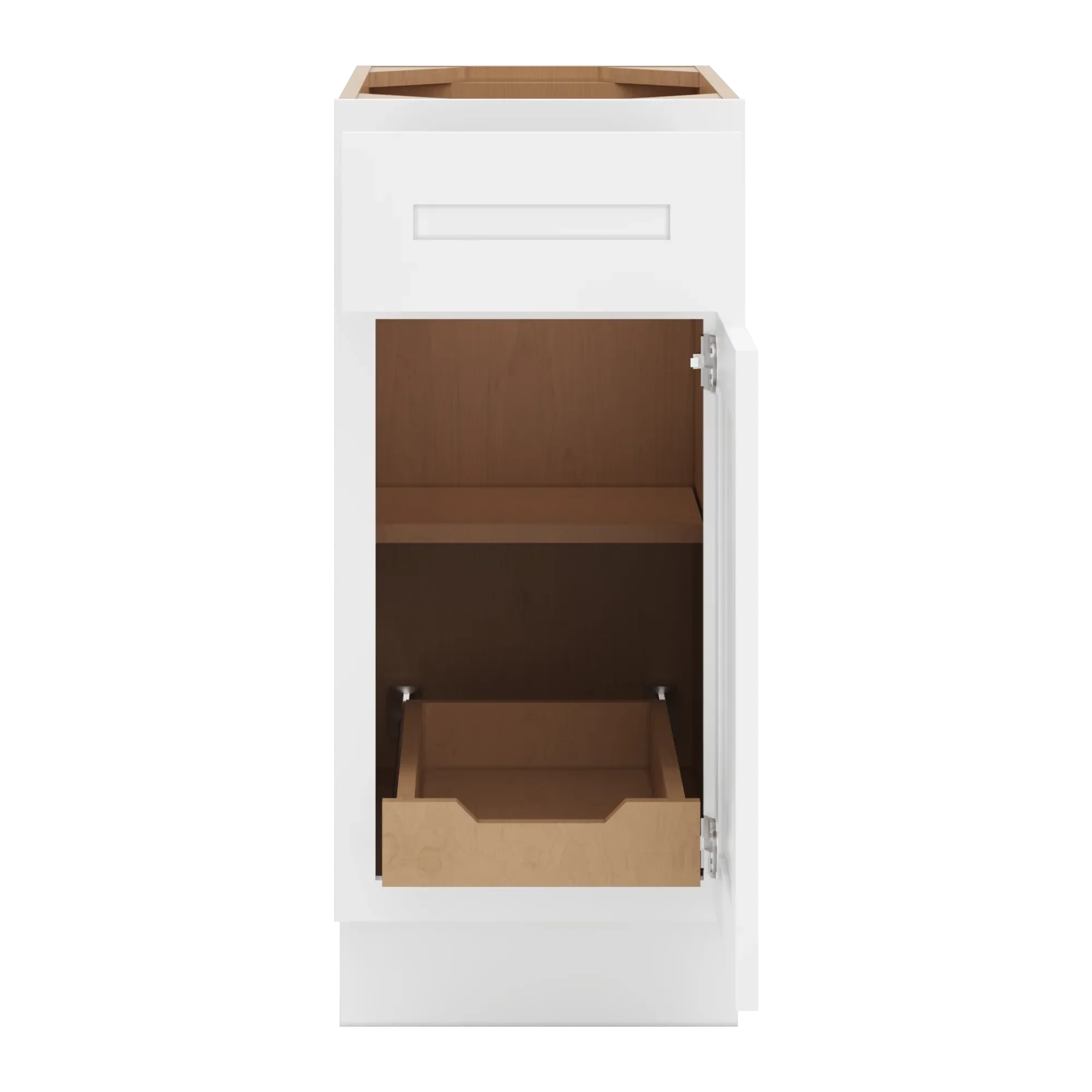 cnc luxor 5 piece white 15 w single door base cabinet w 1 pullout shelf