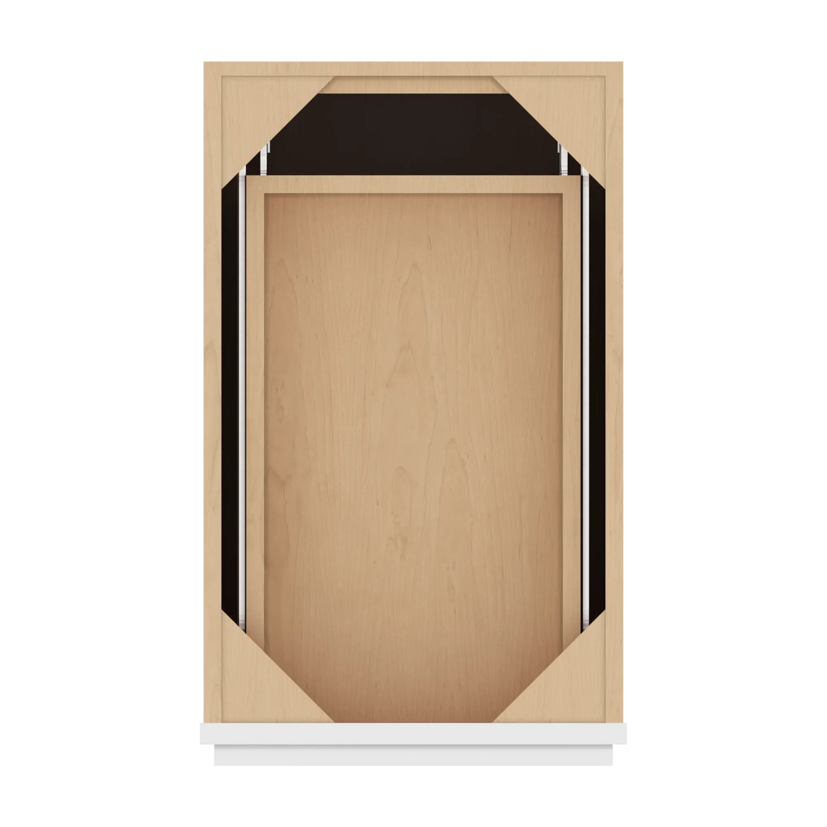 cnc luxor white 15 w single door base cabinet w 2 pullout shelf