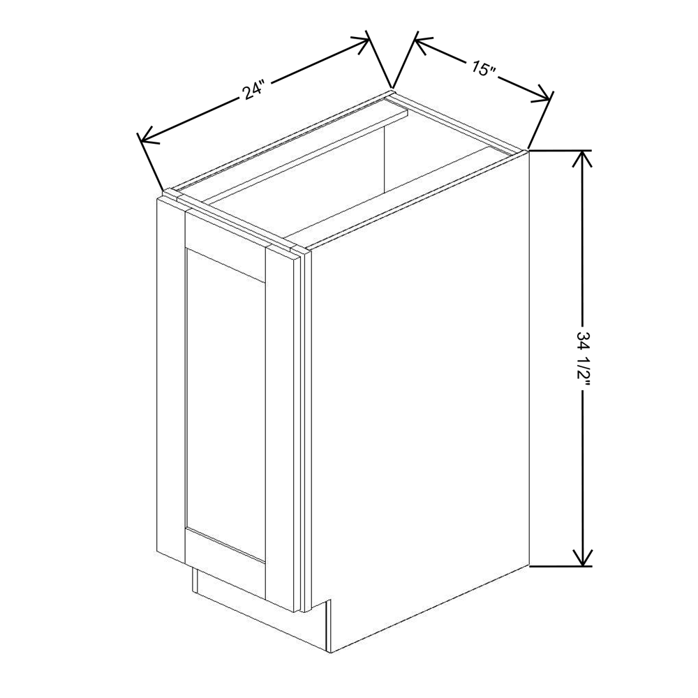 Fabuwood Allure Galaxy Frost 15"W Base Single Full Door