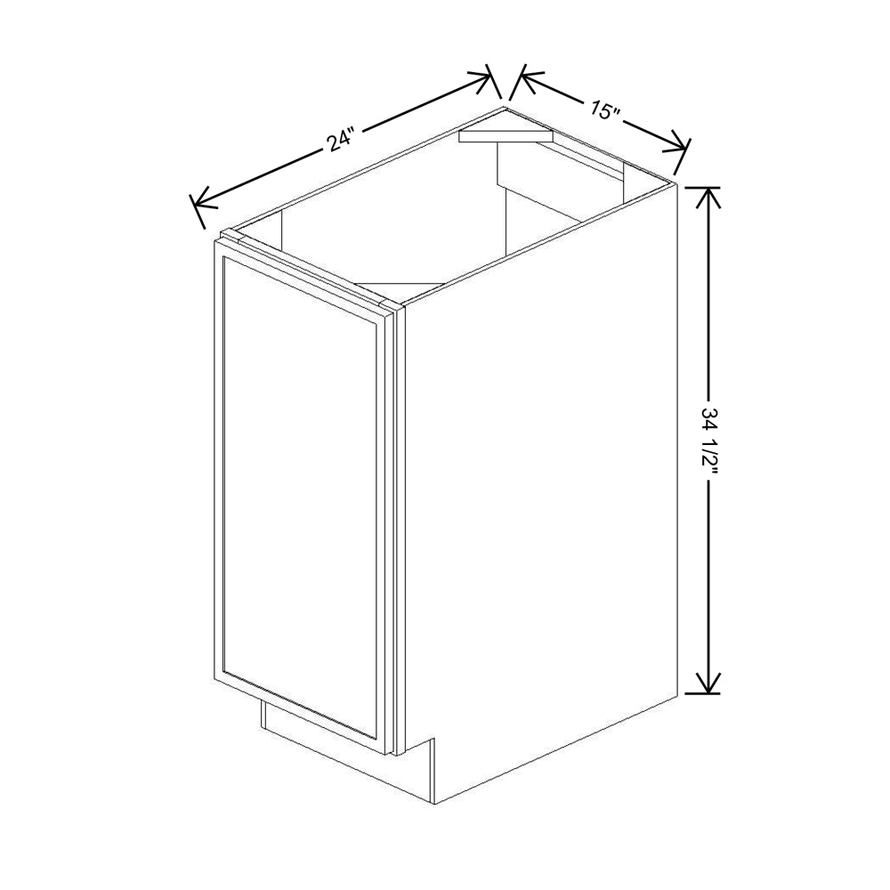 Cubitac Imperial Montclair Cashmere 15"W FH Door Base Cabinet